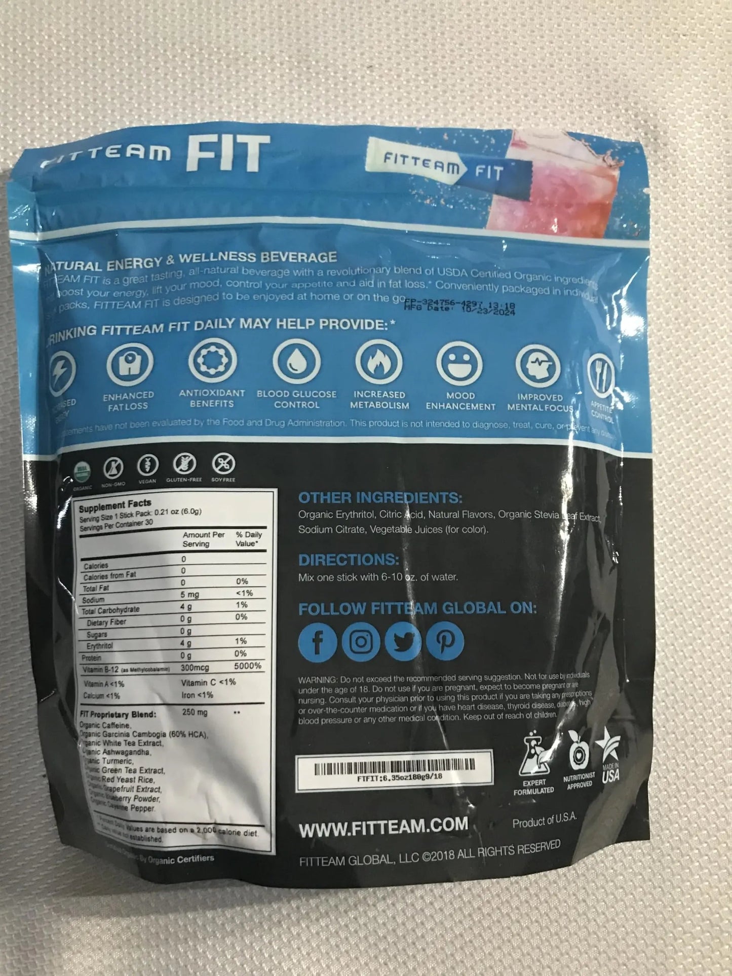 Fitteam Fit 30 Individual Sticks (30 Day Supply) New Improved Formula FitteamBuy Supplements Australia
