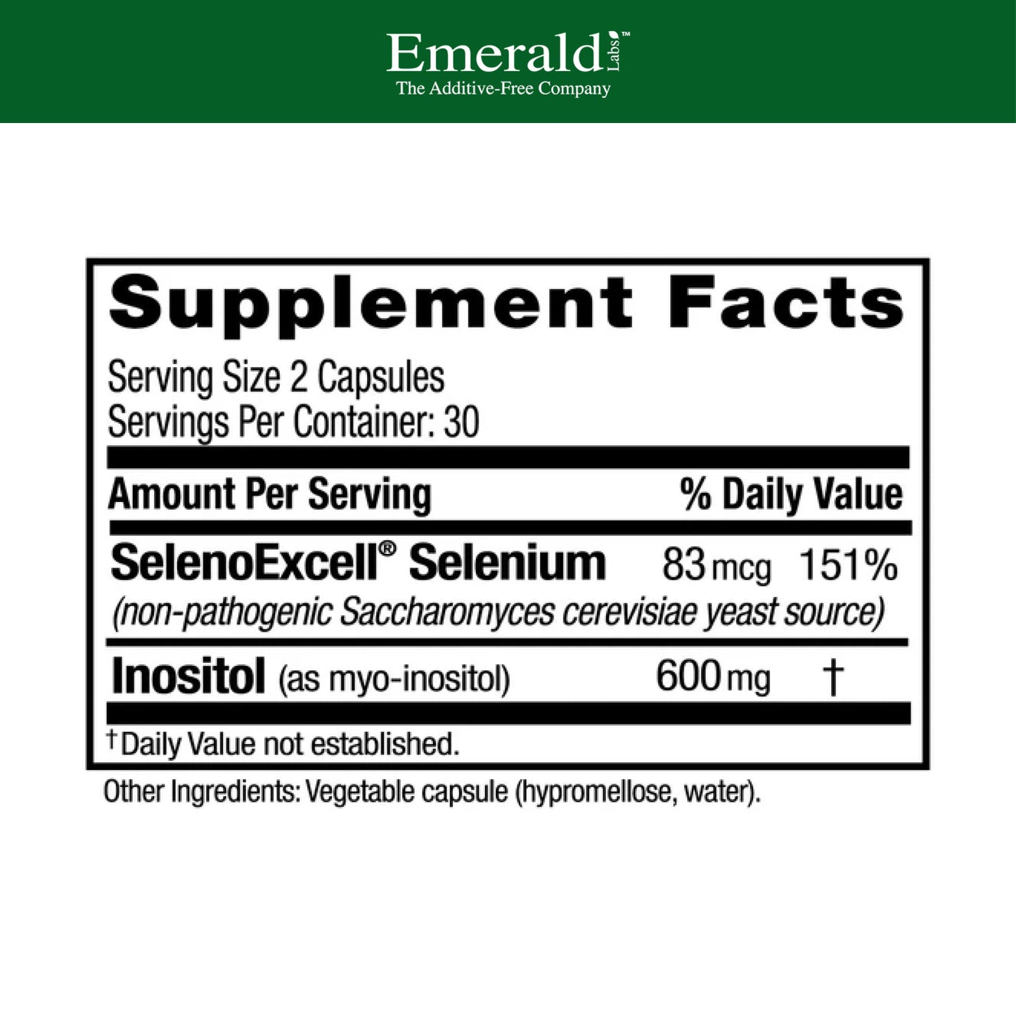 Emerald Labs HashiMune Health - Vegan Thyroid & Immune Support Supplement - Includes SelenoExcell Selenium & Myo-Inositol - 60 Vegetable Capsules (30-Day Supply) EMERALD LABSBuy Supplements Australia