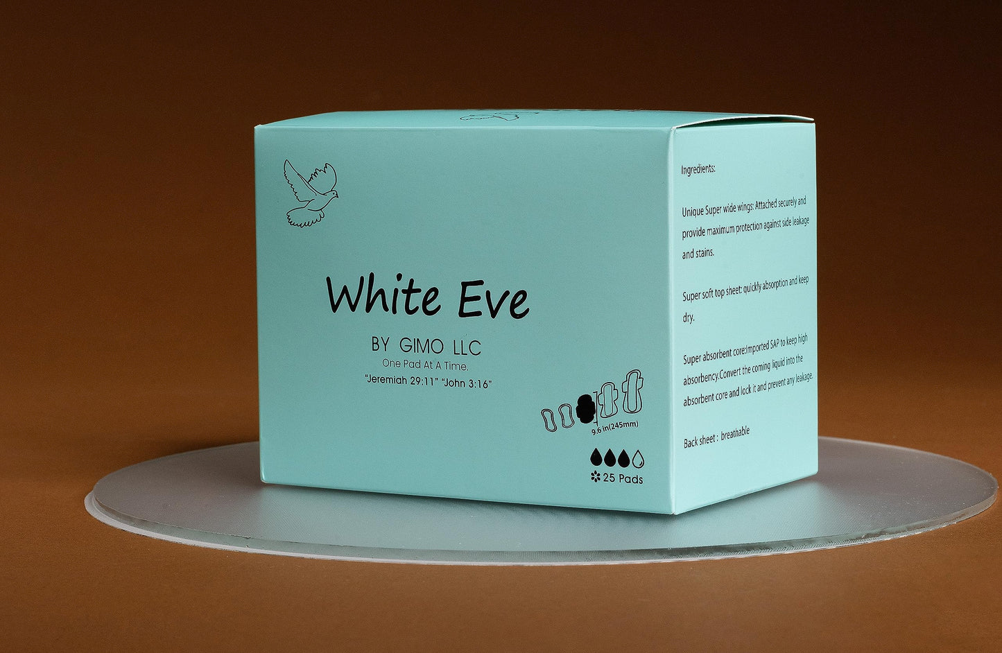 WHITE EVE Sanitary Pad Ultra Thin Sanitary Pads for Women with Fast Absorption and Leak Guard WHITE EVEBuy Supplements Australia