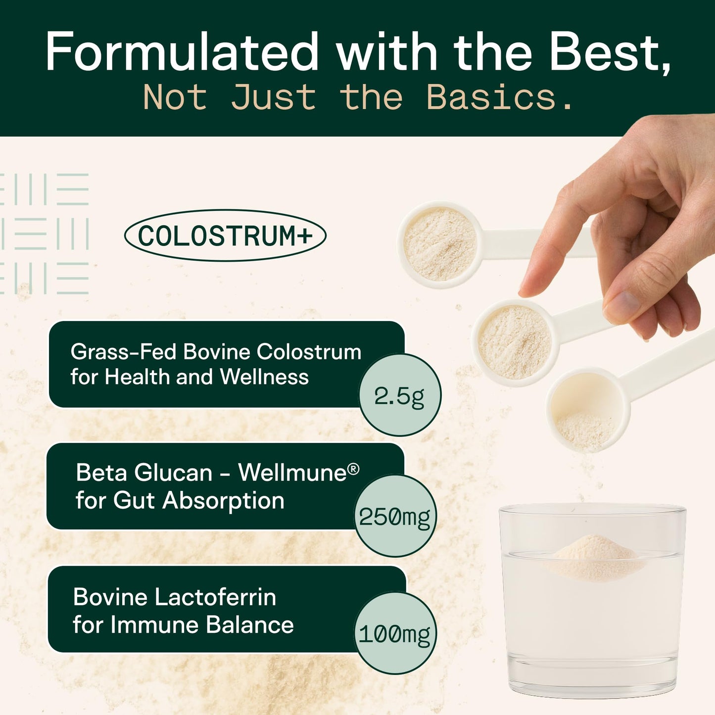 Adapt Naturals Colostrum Supplement with Lactoferrin & Beta-Glucan, Bio-Avail Grass Fed Bovine Colostrum Powder for Gut Health, Immune Support & Vitality | Non-GMO, 2500mg, Unflavored - 30 Days Supply - Maple Wellness Supplements