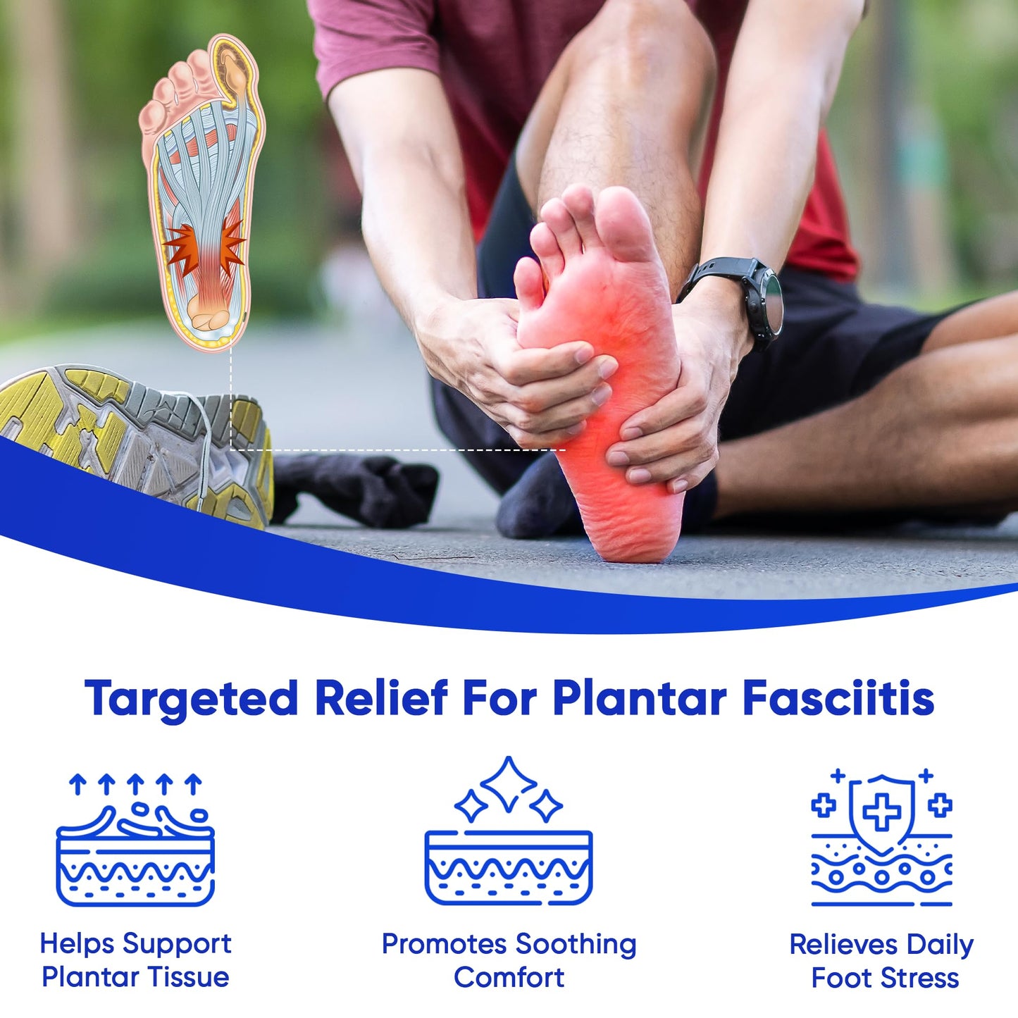 AOSORW Plantar Fasciitis Relief Cream - Natural Herbal Formula for Foot, Heel Spur, Ankle, Leg & Hand Discomfort - Premium Health Care Products - 60g (Pack of 1) - Maple Wellness Supplements