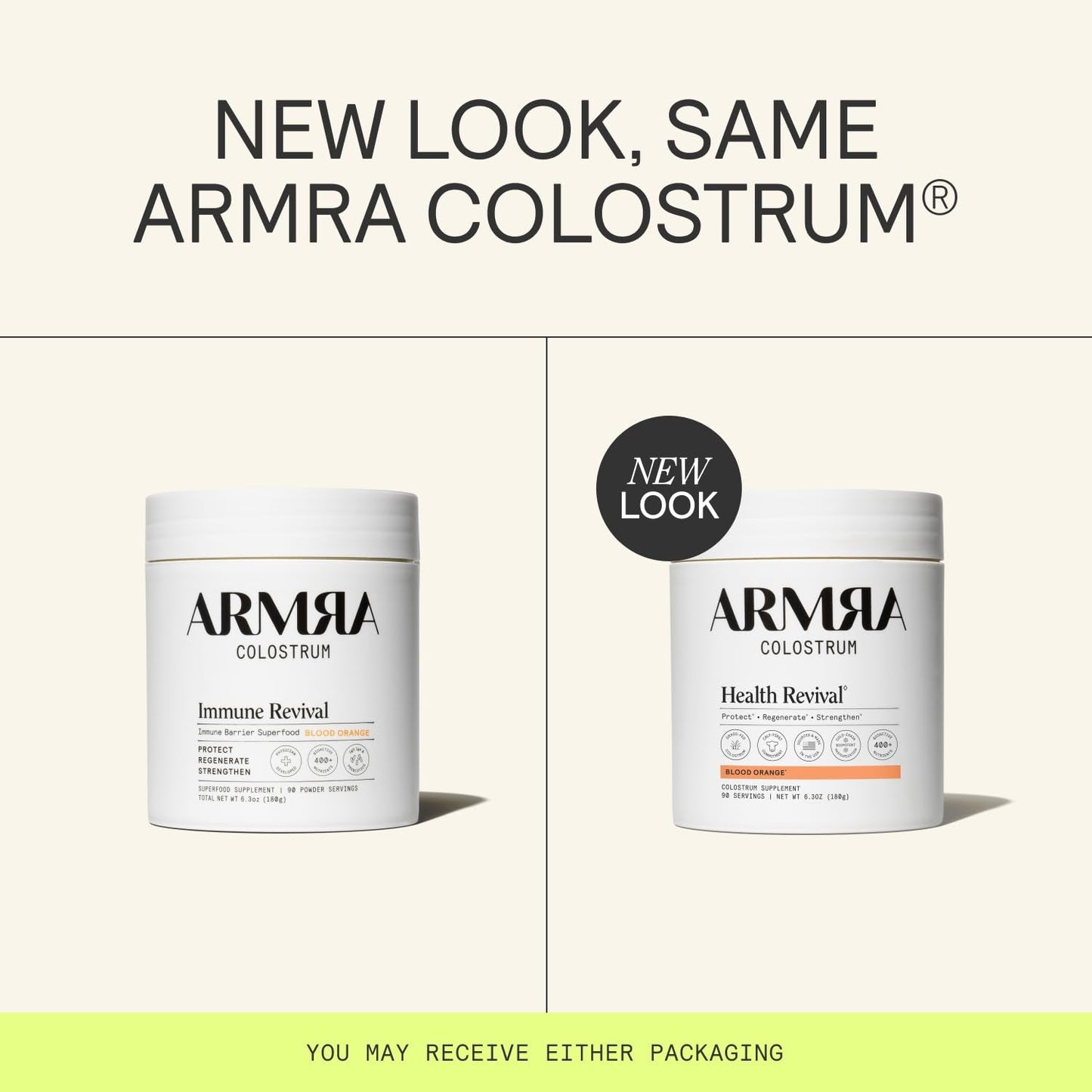 ARMRA Colostrum Powder | Blood Orange | Gut Health & Bloating | Skin & Hair | Immunity | Keto, Gluten & Fat-Free | 90 Servings - Maple Wellness Supplements