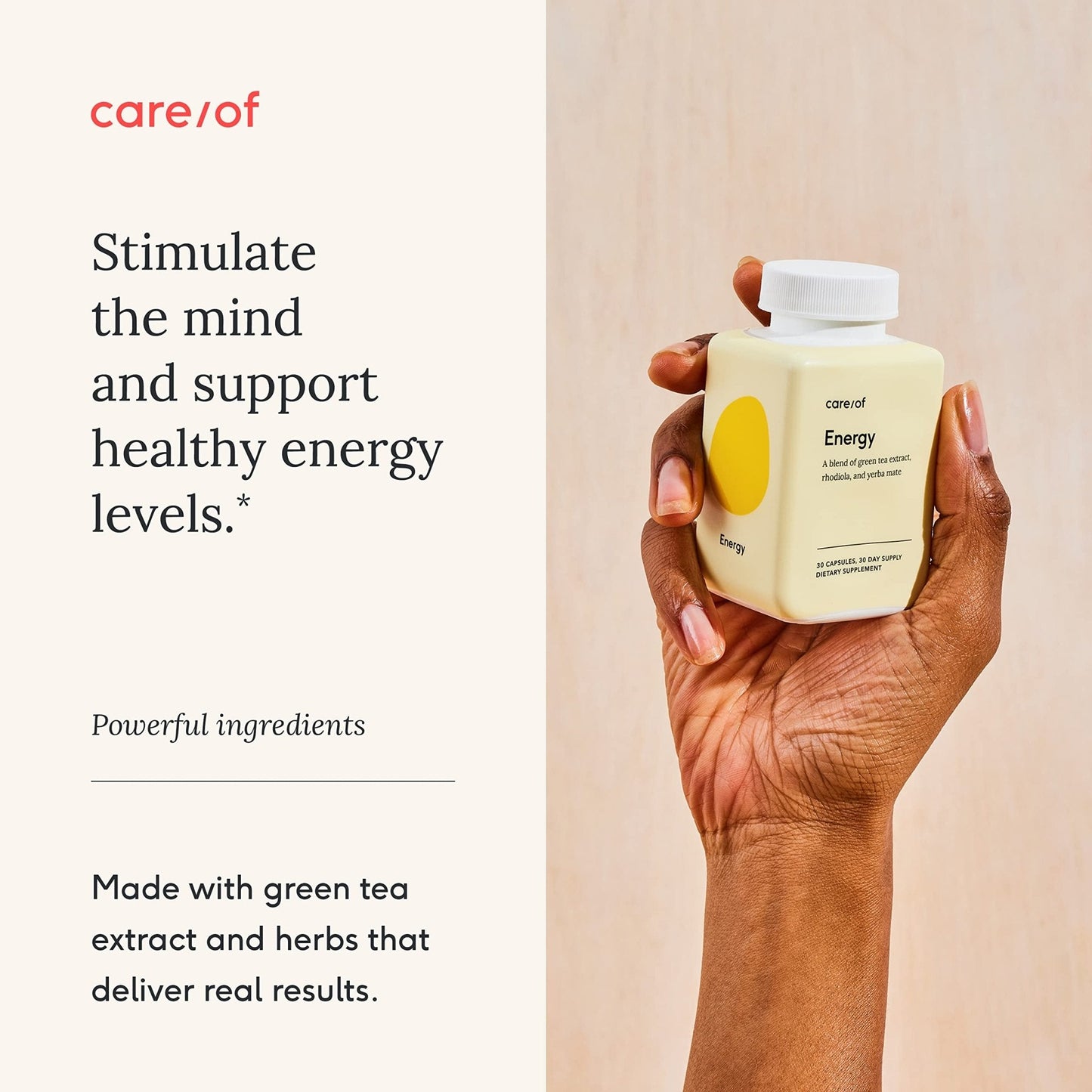 Care/of Natural Energy Supplements for Fatigue Vitamins for Energy and Tiredness for Women & Men, Energy Vitamins for Women for Healthy Energy, Energy Supplements for Women – 30 Energy Pills - Maple Wellness Supplements