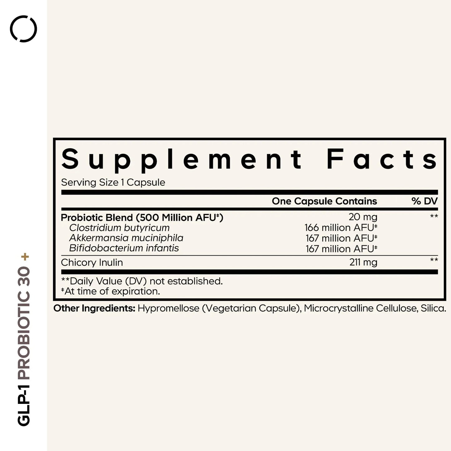 Codeage GLP-1 Probiotic+ - Live Probiotics Akkermansia, Clostridium, Bifidobacterium, Chicory Inulin Probiotic, Prebiotics & Postbiotics Supplement - 500 Million AFU - 30 Capsules - Maple Wellness Supplements