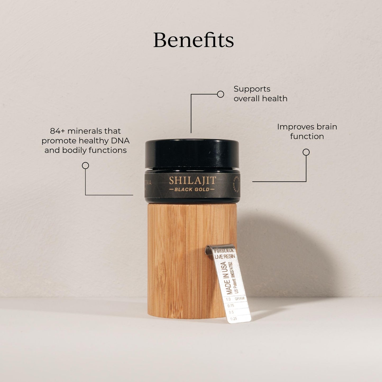 CYMBIOTIKA Pure Himalayan Shilajit Resin 500mg - 84+ Trace Minerals, High Potency with Elemental Gold & Fulvic Acid - for Energy, Focus, Immune & Digestive Support - Authentic Shilajit Resin - Maple Wellness Supplements