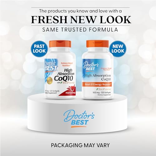 Doctor's Best High Absorption CoQ10 with BioPerine Supplement - Coenzyme Q10 Softgels for Heart Health & Antioxidant Support, Naturally Fermented CoQ10 100mg - Maple Wellness Supplements