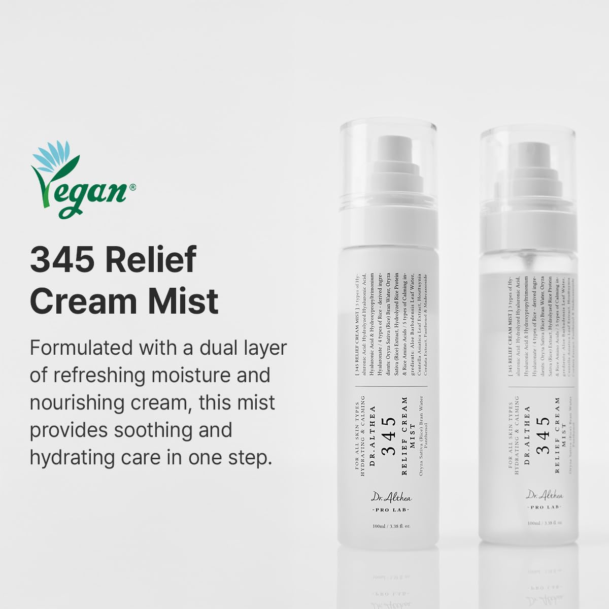 Dr.Althea 345 Relief Cream Mist | Hydrating Facial Mist with Rice Extract | Soothing Care for Sensitive Skin - Maple Wellness Supplements