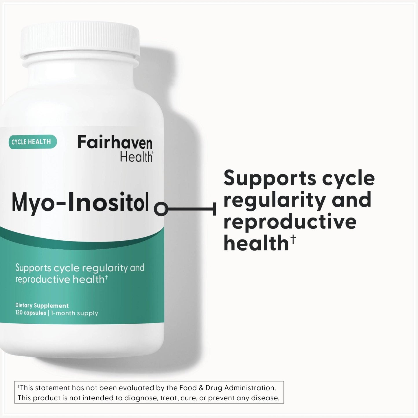 Fairhaven Health Myo-Inositol Supplement for Women and Men | Vitamin B8 2000mg | Vegan Inositol Powder Capsules | Gluten, Dairy and Soy Free | 120 Inositol Capsules - Maple Wellness Supplements
