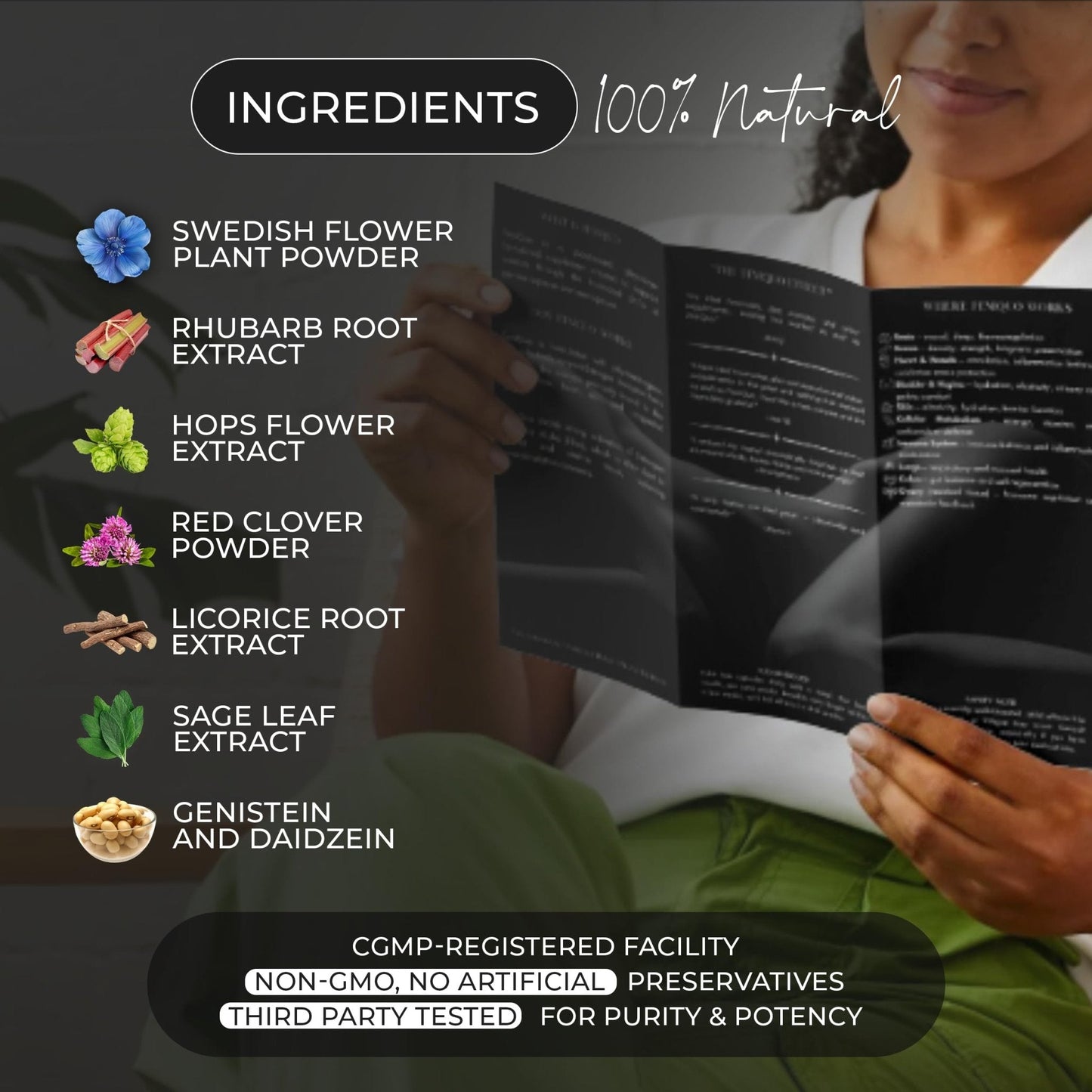 FemQuo by Dr. Honey Menopause & Perimenopause Support for Women Non Hormonal OBGYN Formulated with Rhapontic Rhubarb Red Clover Hops &Sage to Help Hot Flashes Night Sweats Sleep and Mood 60 Capsules - Maple Wellness Supplements