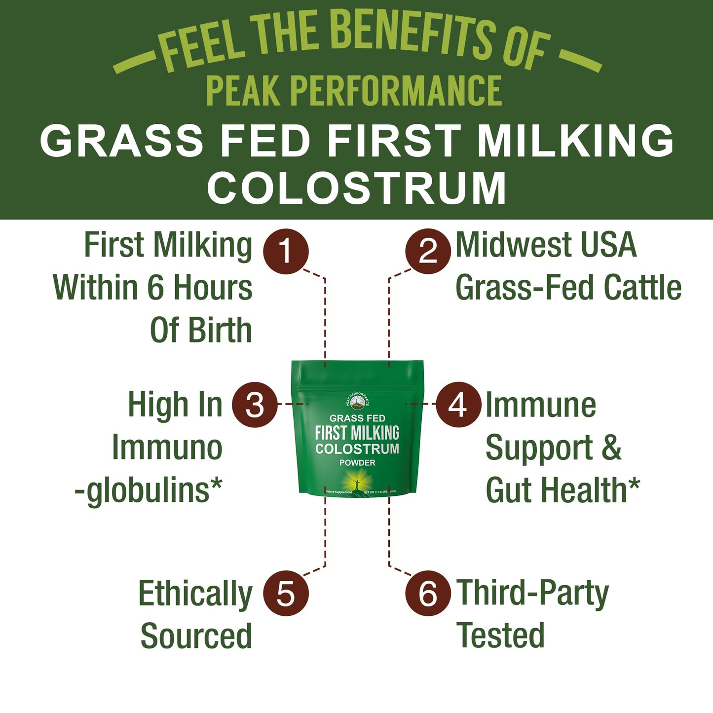 First Milking Colostrum Powder from Grass Fed USA Cows Milked Within 6 Hours of Giving Birth to Get the Most Bioactive Nutrients. High Immunoglobulin Non-GMO Bovine Colostrum Supplement for Humans - Maple Wellness Supplements