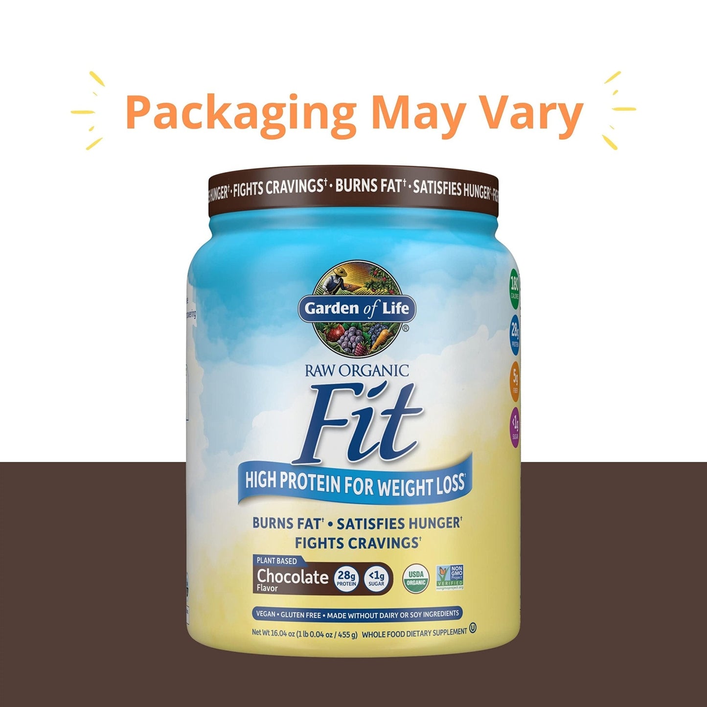 Garden of Life Raw Organic Fit Vegan Protein Powder Chocolate, 28g Plant Based Protein - Maple Wellness Supplements
