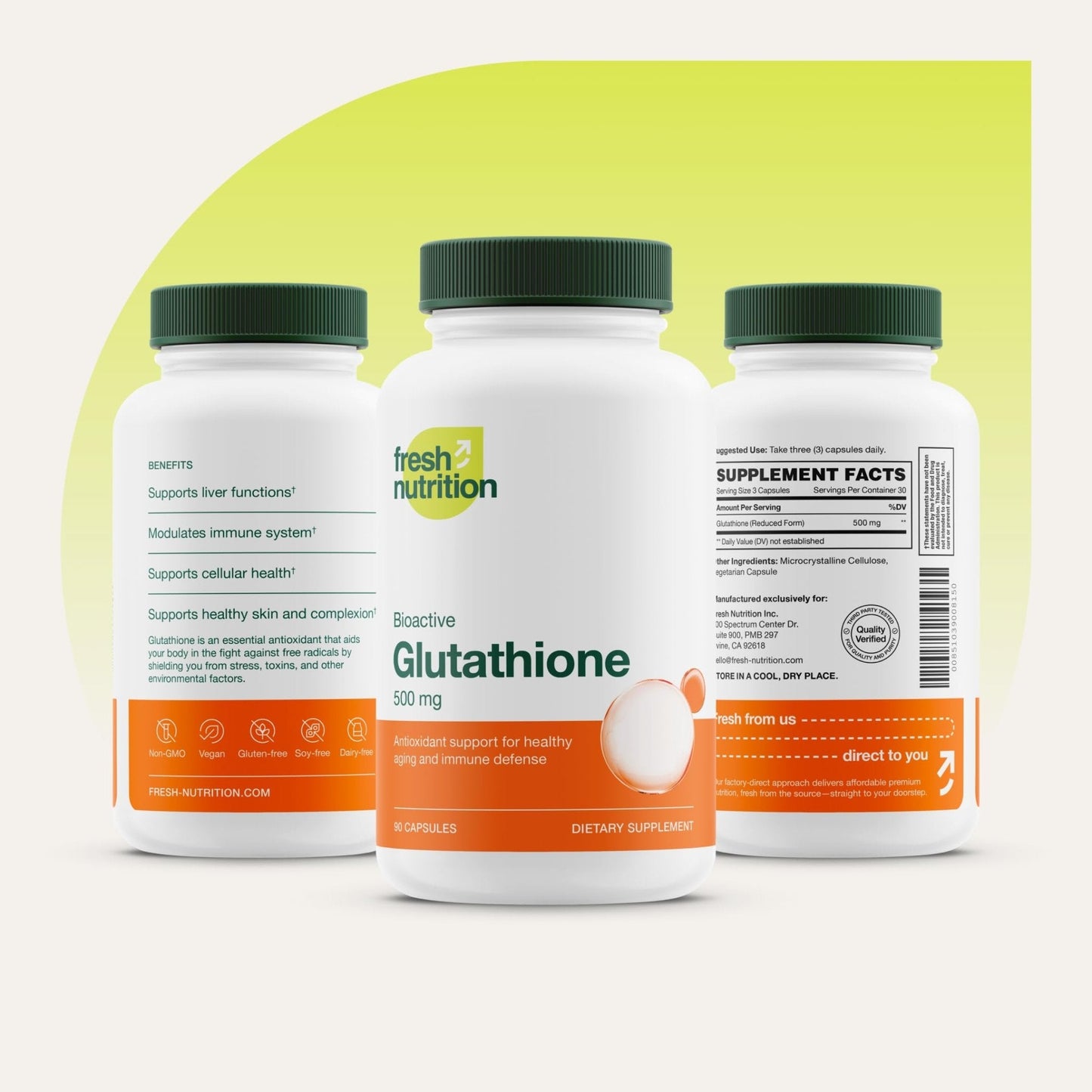Glutathione Supplement Capsule - Strongest DNA Verified Glutathione Reduced - Vegan Friendly, Non GMO, Gluten & Soy Free - Maple Wellness Supplements