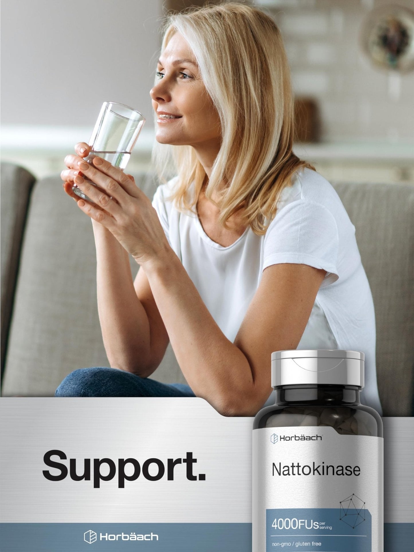 Horbäach Nattokinase Supplement 4000 FU | 150 Capsules | Non-GMO, Gluten Free - Maple Wellness Supplements