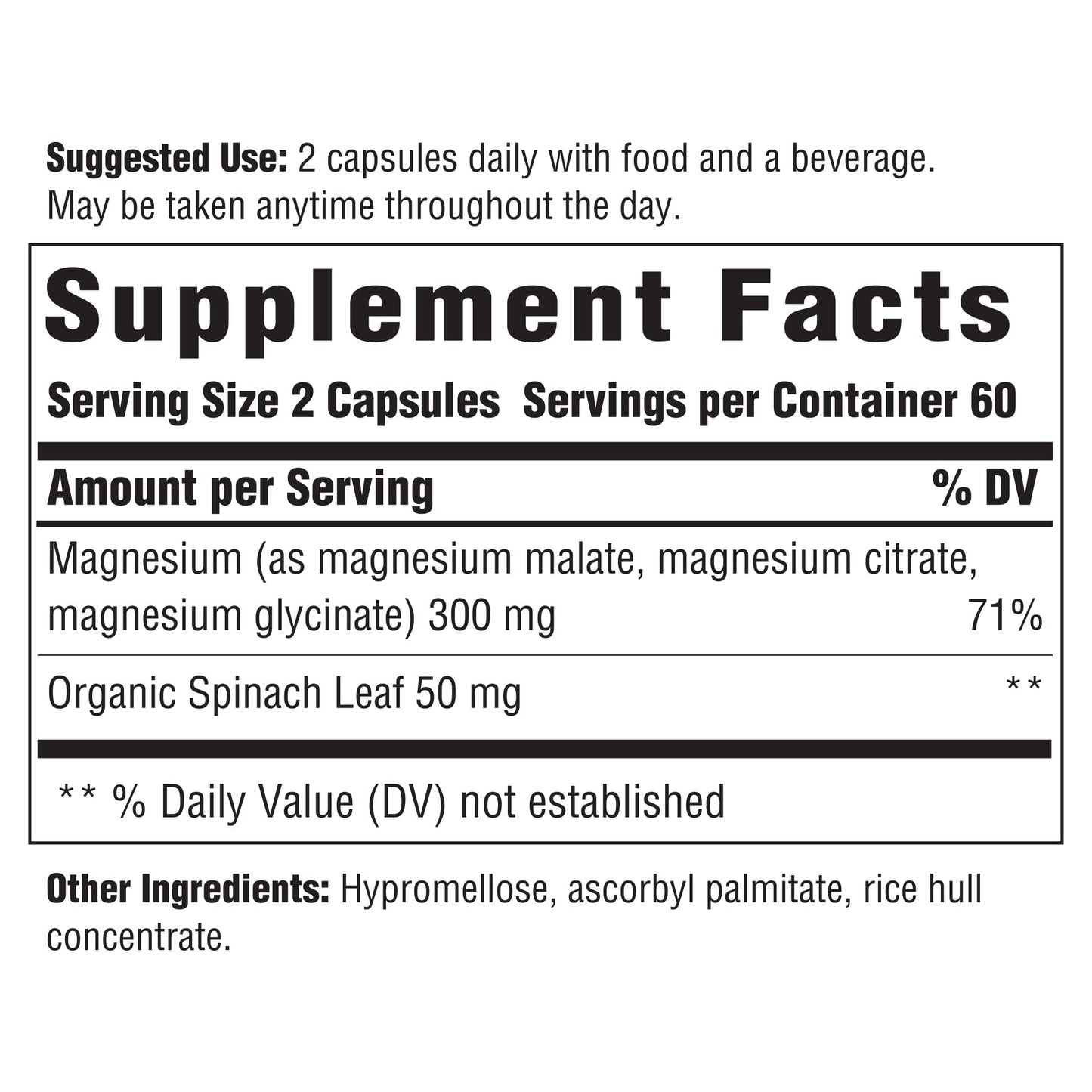 INNATE Response Formulas Magnesium 300 mg - Mineral Supplement for Muscle Relaxation - Vegetarian and Gluten-Free - 120 Capsules (60 Servings) - Maple Wellness Supplements