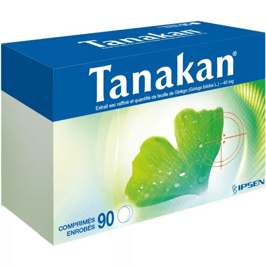 Ipsen: Tanakan Tablets – Ginkgo biloba Extract – Pack of 90 - Maple Wellness Supplements