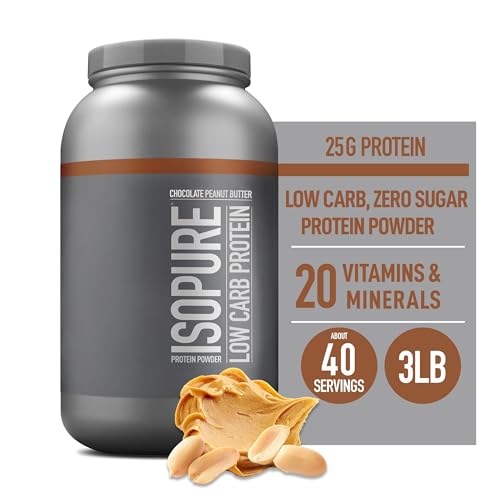 Isopure Protein Powder, Low Carb Whey Isolate with Vitamin C & Zinc for Immune Support, - Maple Wellness Supplements