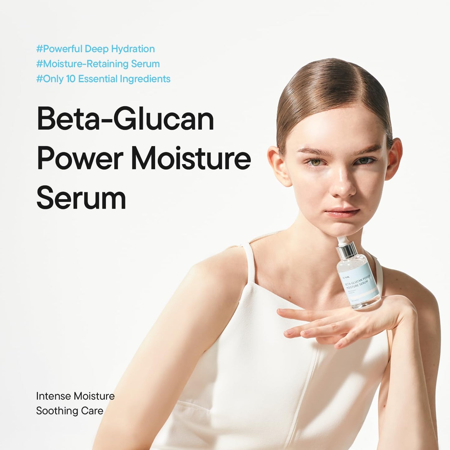 IUNIK Beta-Glucan Power Moisture Serum – Beta-Glucan & 7 Types of Peptides Deep Hydration Vegan Serum for Dry - Maple Wellness Supplements