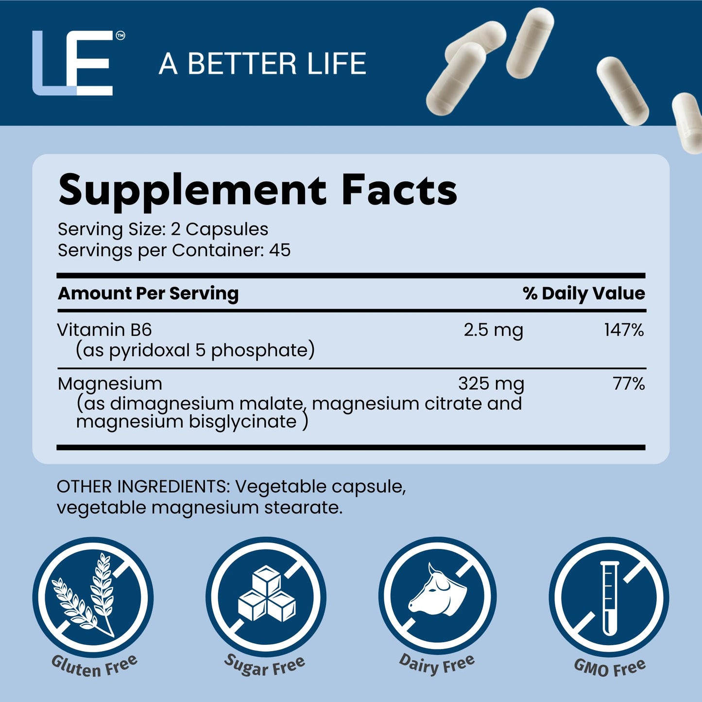 Life Enhancement Ultra Triple Magnesium Complex - 325 mg - with B6, Glycinate, Malate & Citrate - Magnesium Supplement Enhance Sleep and Brain Function - Made in USA (90 Vegetarian Capsules) - Maple Wellness Supplements