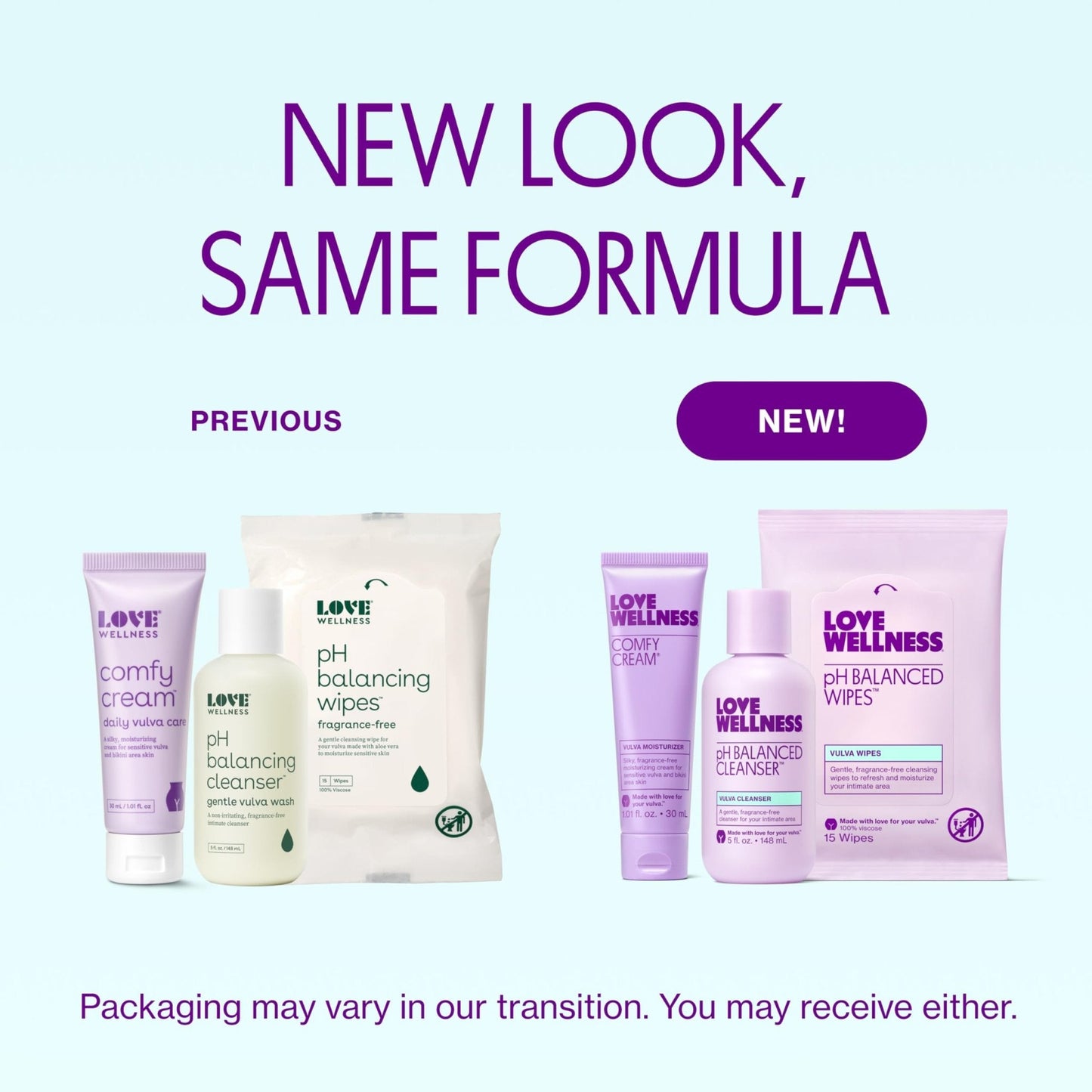 Love Wellness Skincare for Down There Bundle | Gentle pH Balancing Cleanser, Moisturizing Comfy Cream & Refreshing Wipes | Feminine Care for pH Balance, Dry & Sensitive Vulva | Fragrance-Free - Maple Wellness Supplements