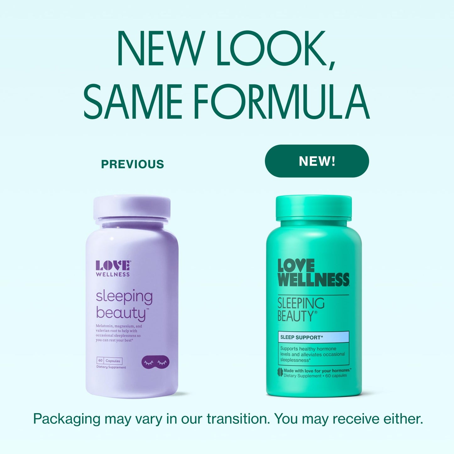 Love Wellness Sleeping Beauty | Sleep Support with Melatonin, Magnesium & L-Theanine | Promotes Restful Sleep, Relaxation & Calmness | Organic Valerian Root Powder & Lemon Balm | 60 Count - Maple Wellness Supplements