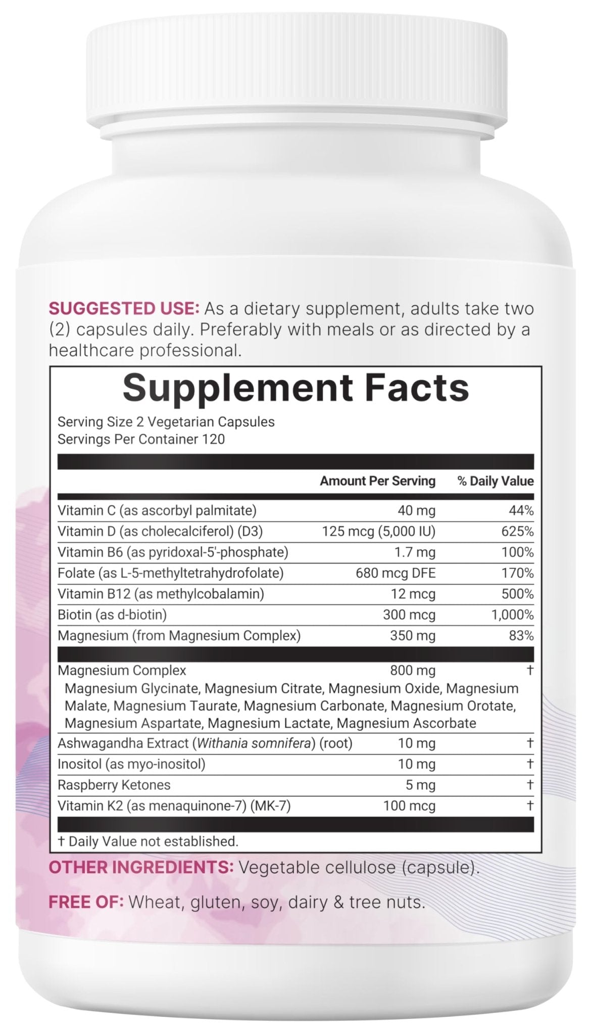 Magnesium Complex for Women, 240 Vegetarian Capsules | 20-in-1 Formula - Magnesium Blend with Vitamin D3, K2 - Maple Wellness Supplements