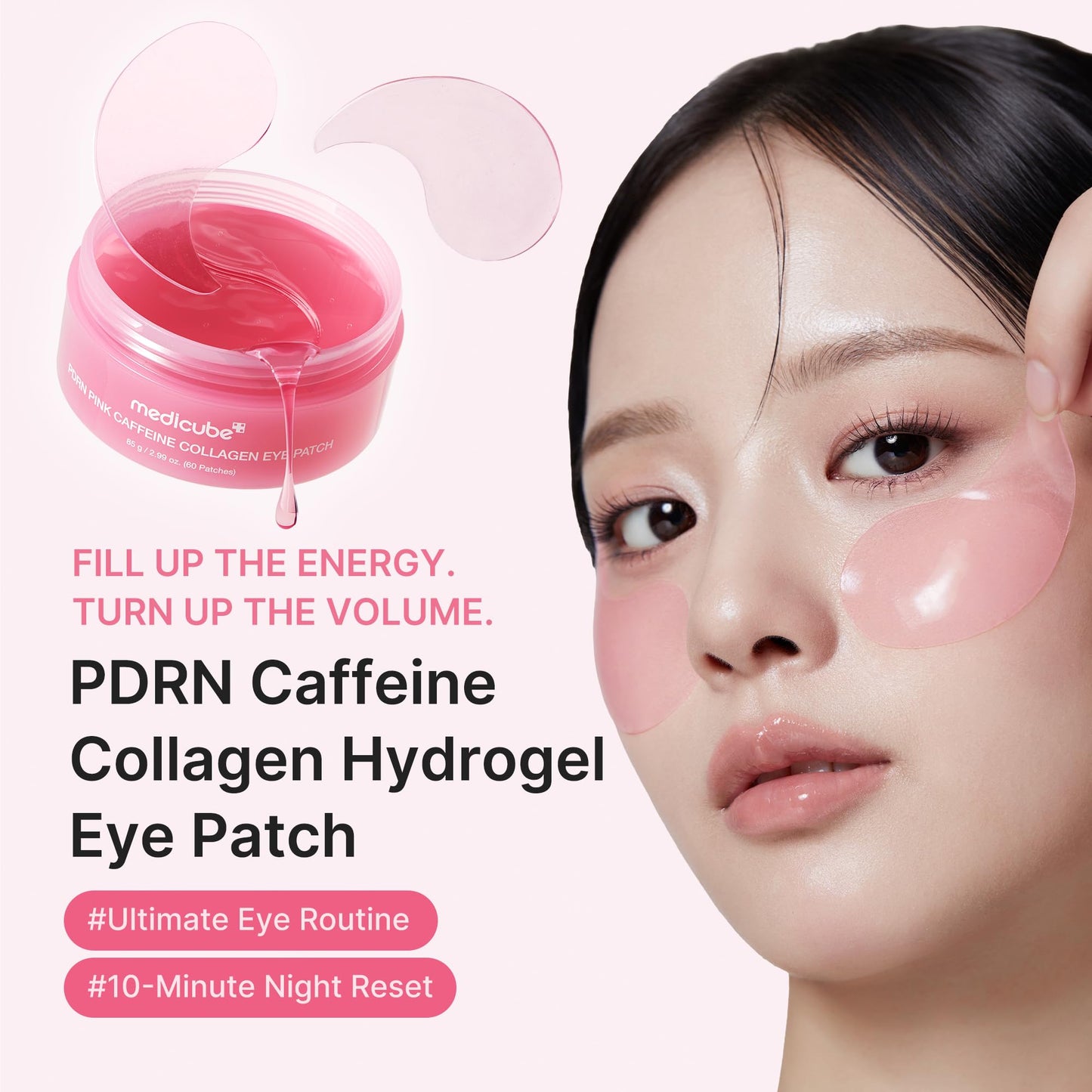 medicube PDRN Caffeine Collagen Eye Patch | Gel Eye Patches for the appearance of Dark Circles, Undereye Bags - Maple Wellness Supplements