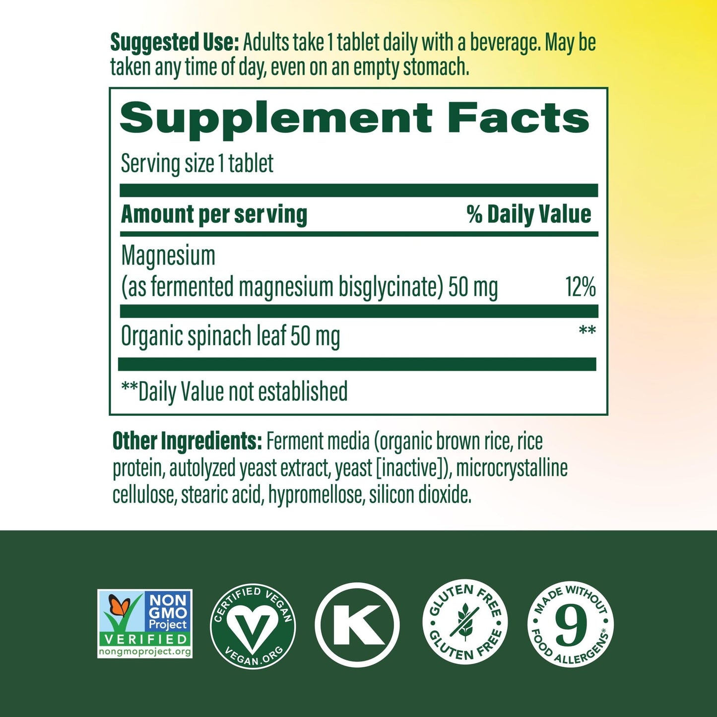 Megafood Magnesium Supplement with Fermented Magnesium Glycinate - Chelated - Supports Heart & Nervous System - Vegan Gluten-Free Non-GMO Kosher - Made Without 9 Food Allergens - 90 Tablets - Maple Wellness Supplements