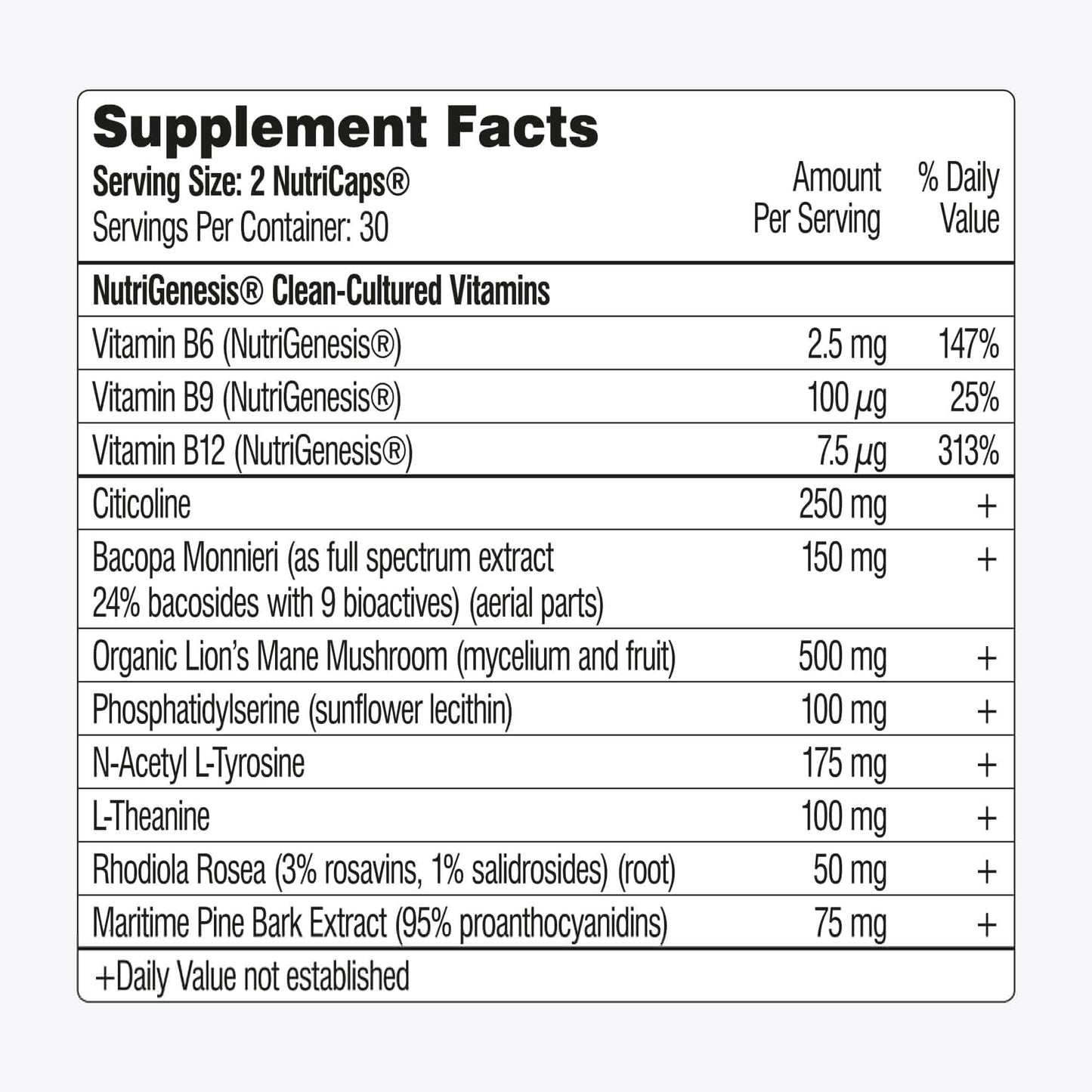 Mind Lab Pro® MLP® v4 Universal Booster Supplement for Focus, Memory, Clarity, Energy - 60-Count - Plant-Based, Naturally Sourced Memory Vitamins - Maple Wellness Supplements