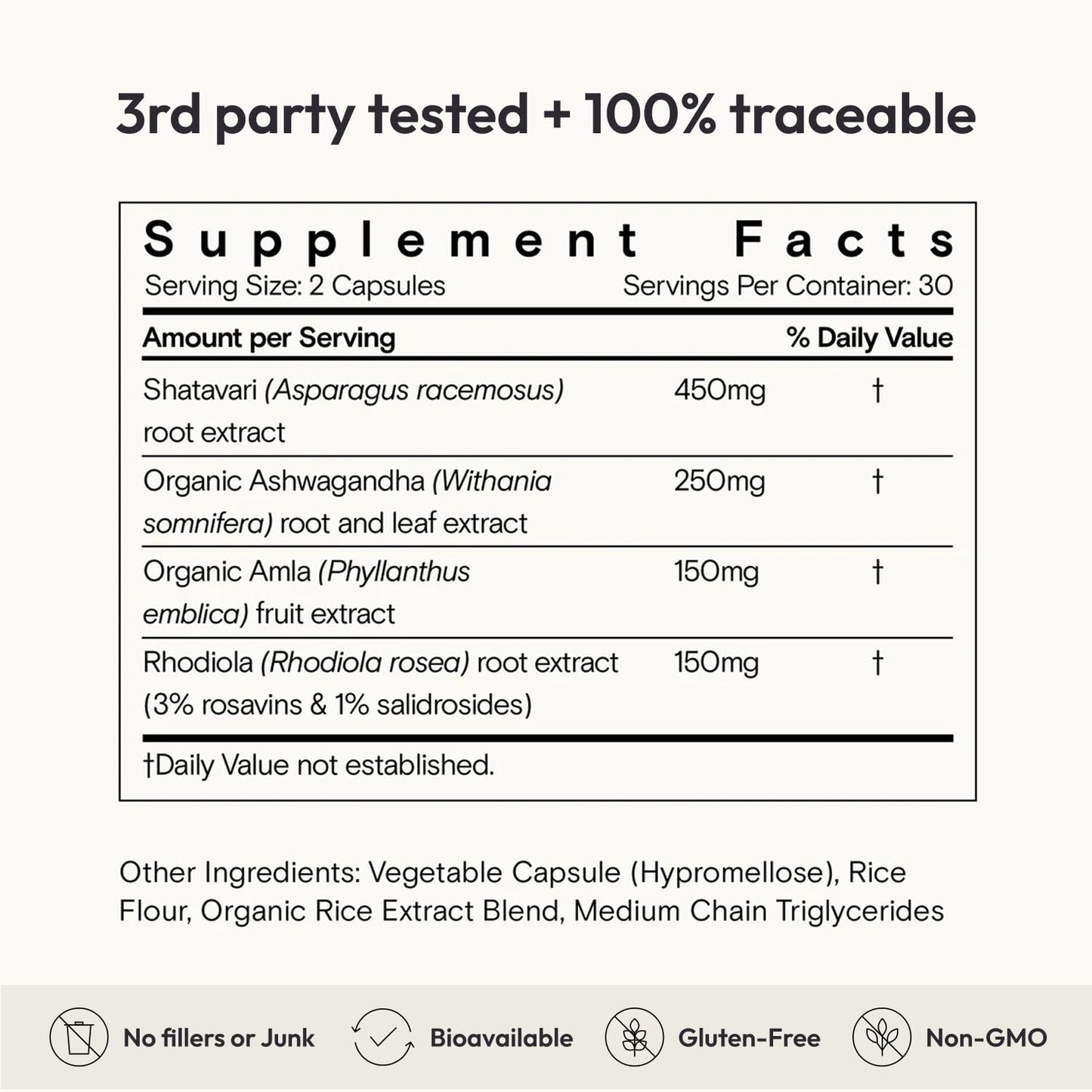 Moon Juice SuperYou Ashwagandha Supplements with Rhodiola, Shatavari & Amla - Cortisol Reducer for Energy, Mood, Focus and Stress Support, Vegan, Non-GMO & 100% Traceable, 60 Capsules, 30 Servings - Maple Wellness Supplements