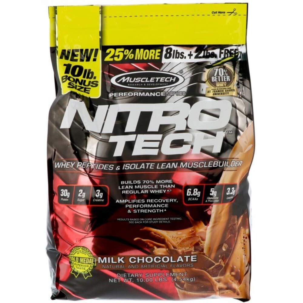 MuscleTech Nitro-Tech Whey Protein Powder Isolate & Peptides | Protein - Maple Wellness Supplements