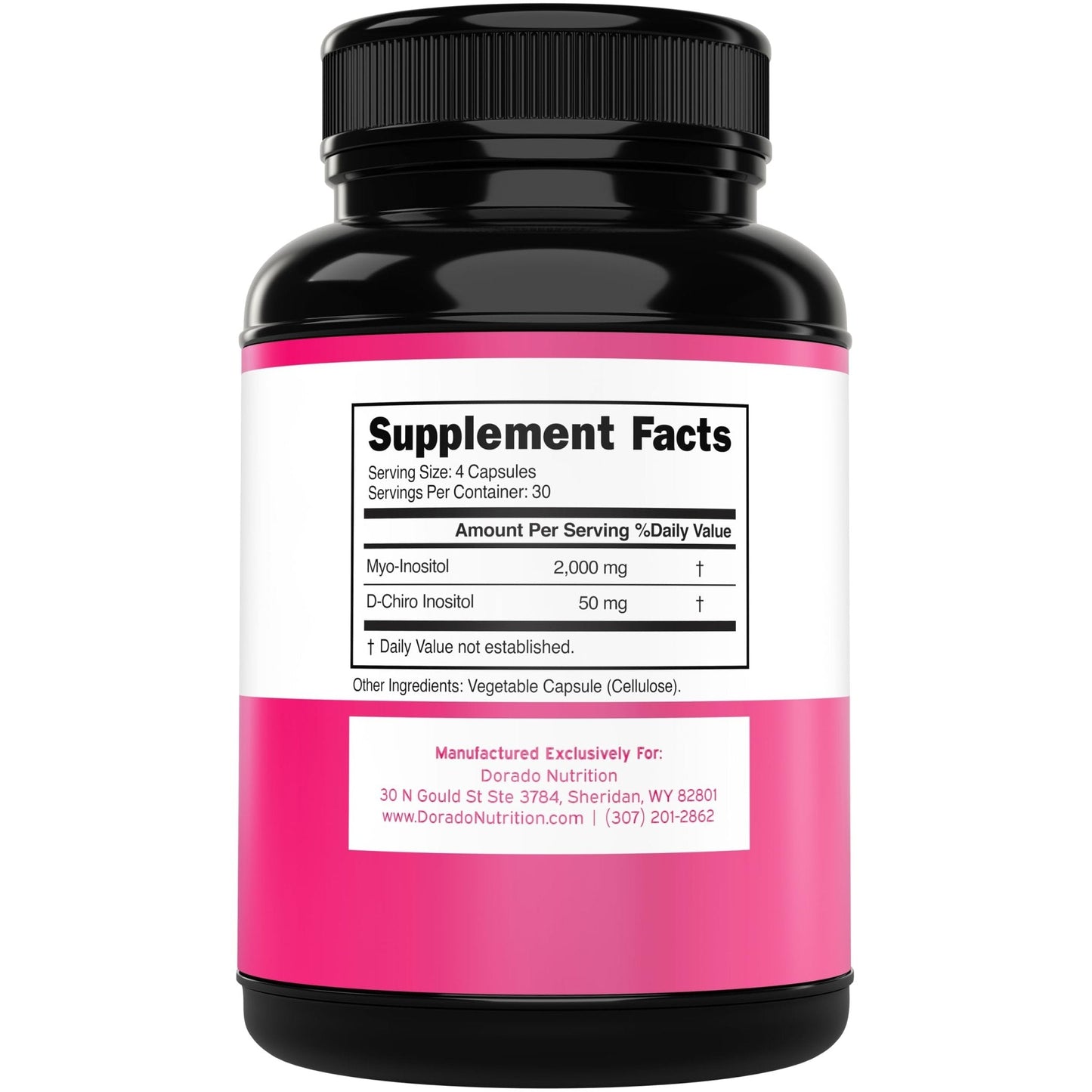 Myo-Inositol & D-Chiro Inositol Supplement For Women (120 Capsules, 2050mg Per Serving Ideal 40:1 Ratio Myo Inositol) Hormone Balance for Women - Third Party Tested - Maple Wellness Supplements