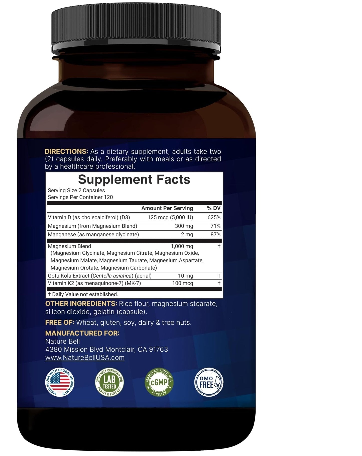 NatureBell 12-in-1 Magnesium Complex 1000mg, 4-Months Supply – Magnesium Glycinate, Citrate, Taurate, Malate, & More – High Absorption Formula for Men & Women – Chelated & Purified – 240 Capsules - Maple Wellness Supplements