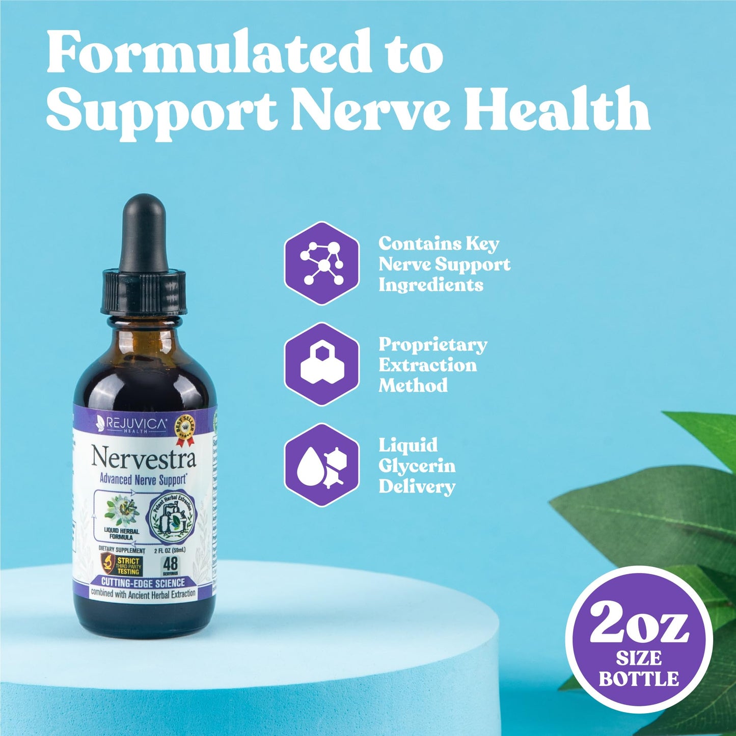 Nervestra - Nerve Health, with Alpha Lipoic Acid, to Bolster Nerve Health and Support Healthy Nerve Function - Alpha Lipoic Acid, Vitamin B6, White Willow Bark Turmeric Passionflower & More! - Maple Wellness Supplements