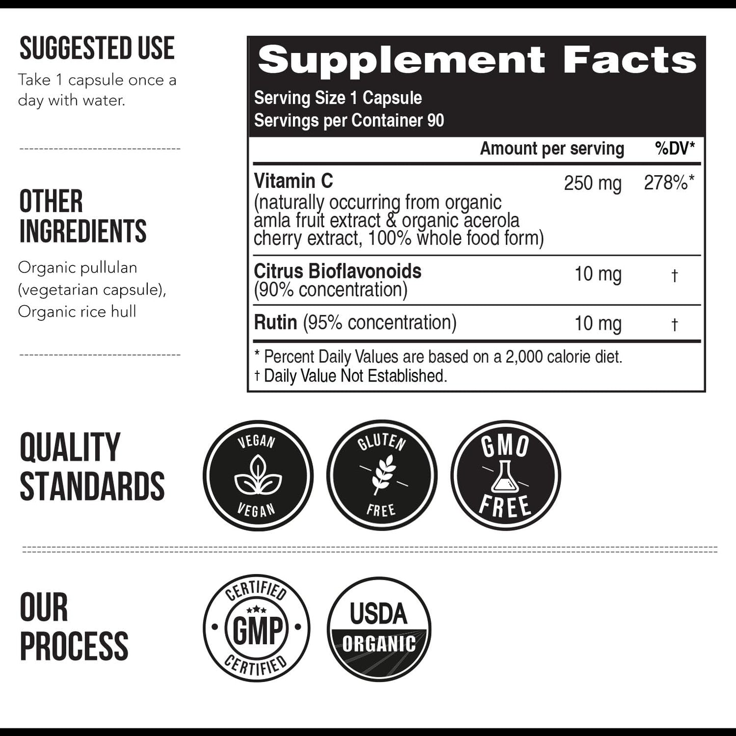 Organic Vitamin C | Whole Food Vitamin C from Fruit Plus Absorption Enhancing Cofactors - Vegan, Enhanced Bioavailability - Immune Support - Maple Wellness Supplements