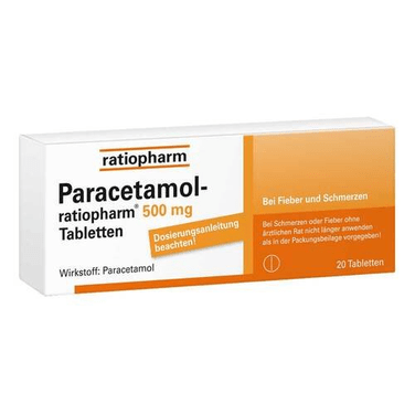 Paracetamol-ratiopharm 500 mg Tabs, 20 pcs - Maple Wellness Supplements