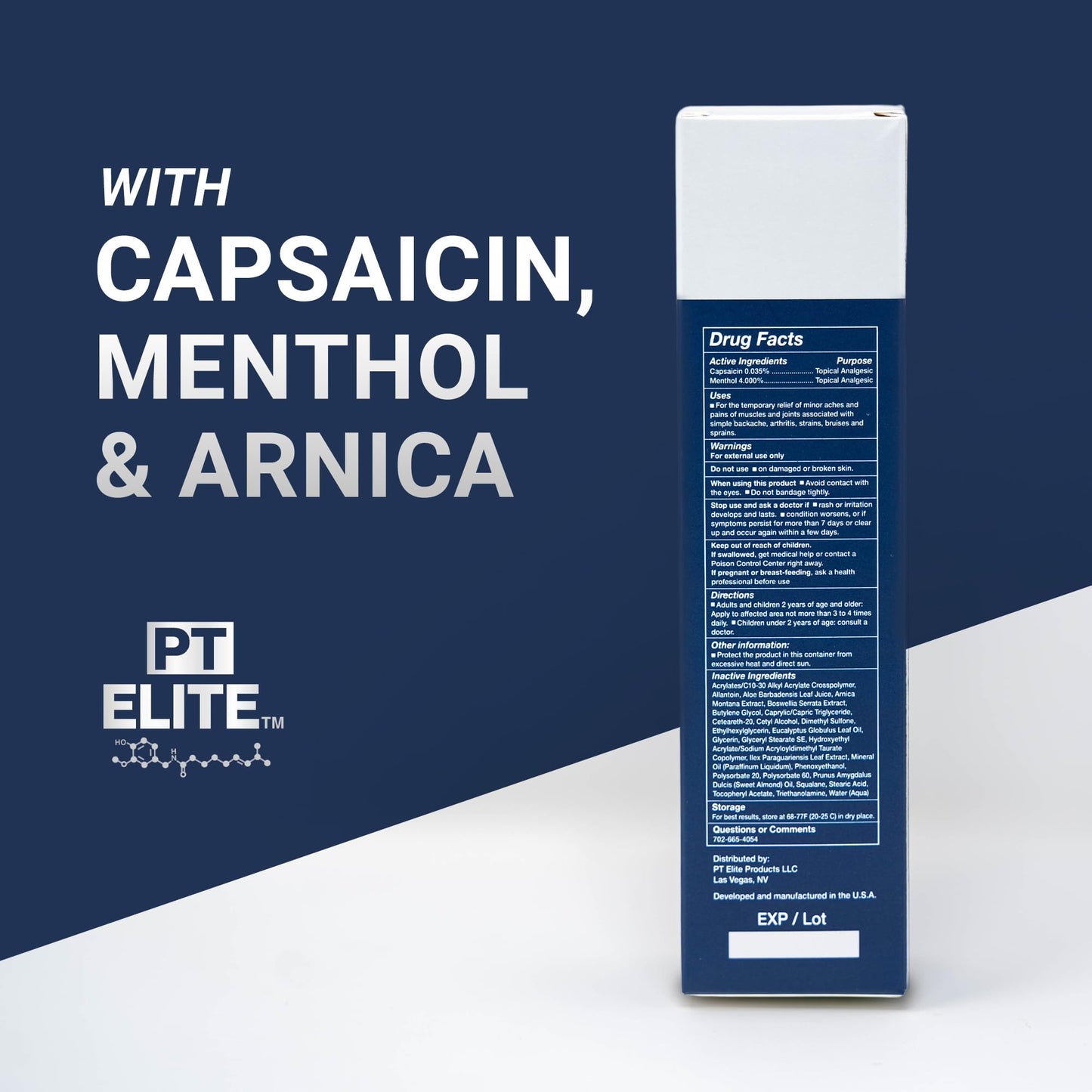 PT Elite Premium Pain Relief Cream, with Capsaicin, Menthol & Arnica, Arthritis, Knee, & Back Pain Relief, Soothes Sore Muscles & Joints, Reduces Stiffness, Non-Greasy, Topical Analgesic, 3.4 oz - Maple Wellness Supplements