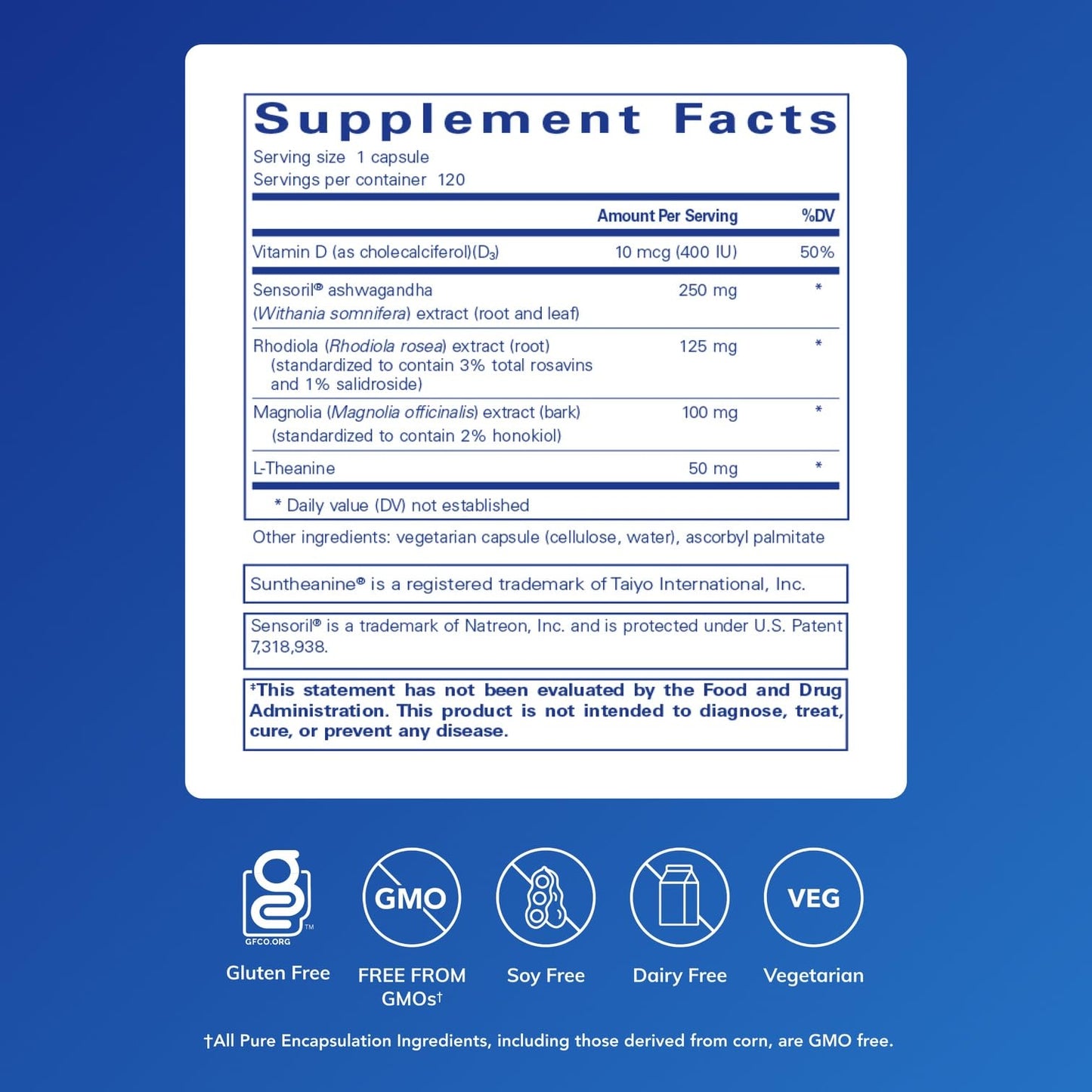 Pure Encapsulations Cortisol Calm - Supports Cortisol Health & Relaxation - Contains Ashwagandha & L-Theanine - Restful Sleep - 120 Capsules - Maple Wellness Supplements