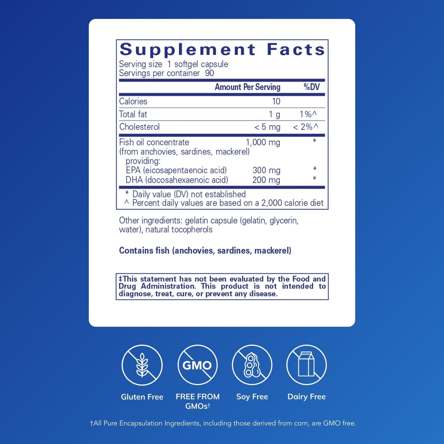 Pure Encapsulations EPA/DHA Essentials - Fish Oil Concentrate Supplement to Support Cardiovascular Health - Premium EPA & DHA Supplement - Maple Wellness Supplements