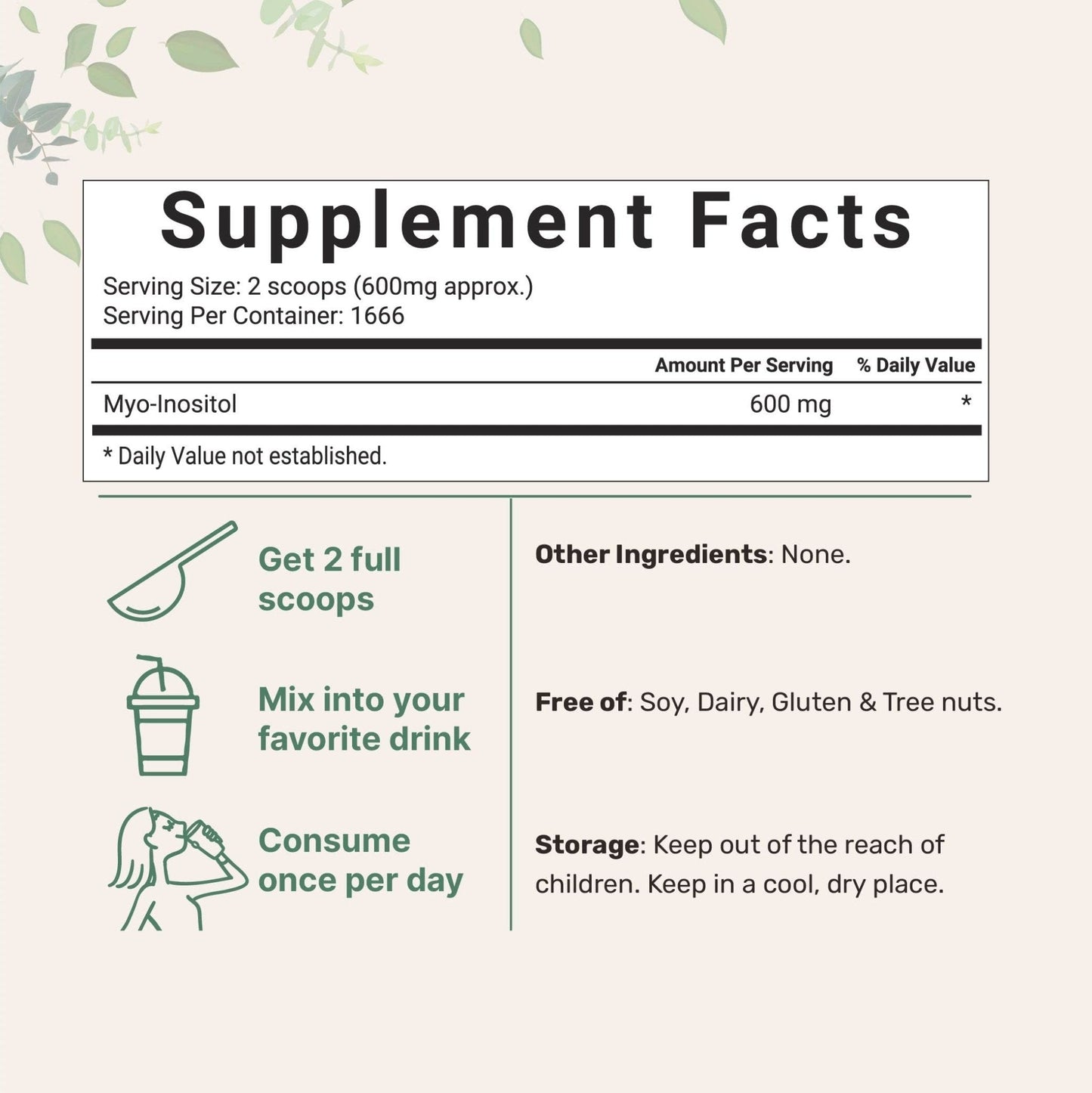 Pure Inositol Powder, Myo-Inositol B8 Powder, 1KG (2.2 Pounds), Strongly Supports Liver - Maple Wellness Supplements