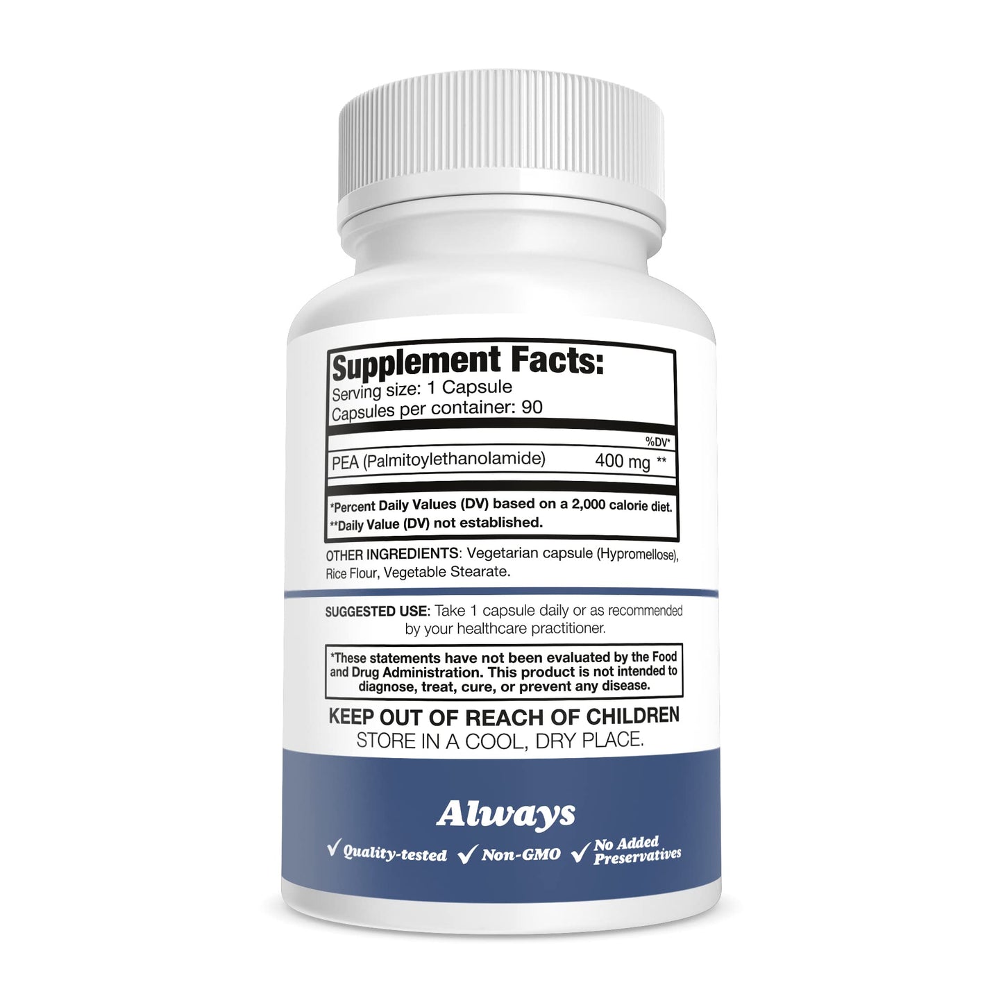 Pure Nootropics - Palmitoylethanolamide (Micronized Pea) 400 mg Capsules | 90 Veg Caps Value Pack | Supports Relief from Occasional Discomfort | Supports Immune System - Maple Wellness Supplements