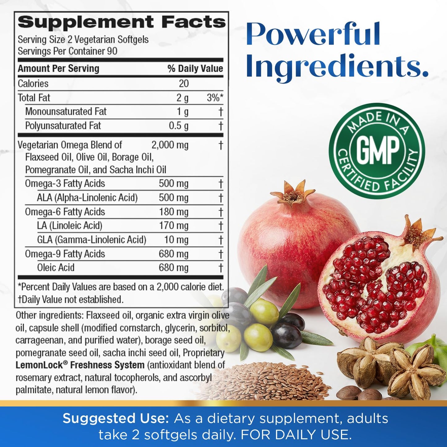 Purity Products Vegan Omega 3 6 9 Formula - “5 in 1” Essential Fatty Acid Complex - Scientifically Formulated Plant-Based Vegan Omega 3-6-9 Essential Fatty Acids - Maple Wellness Supplements