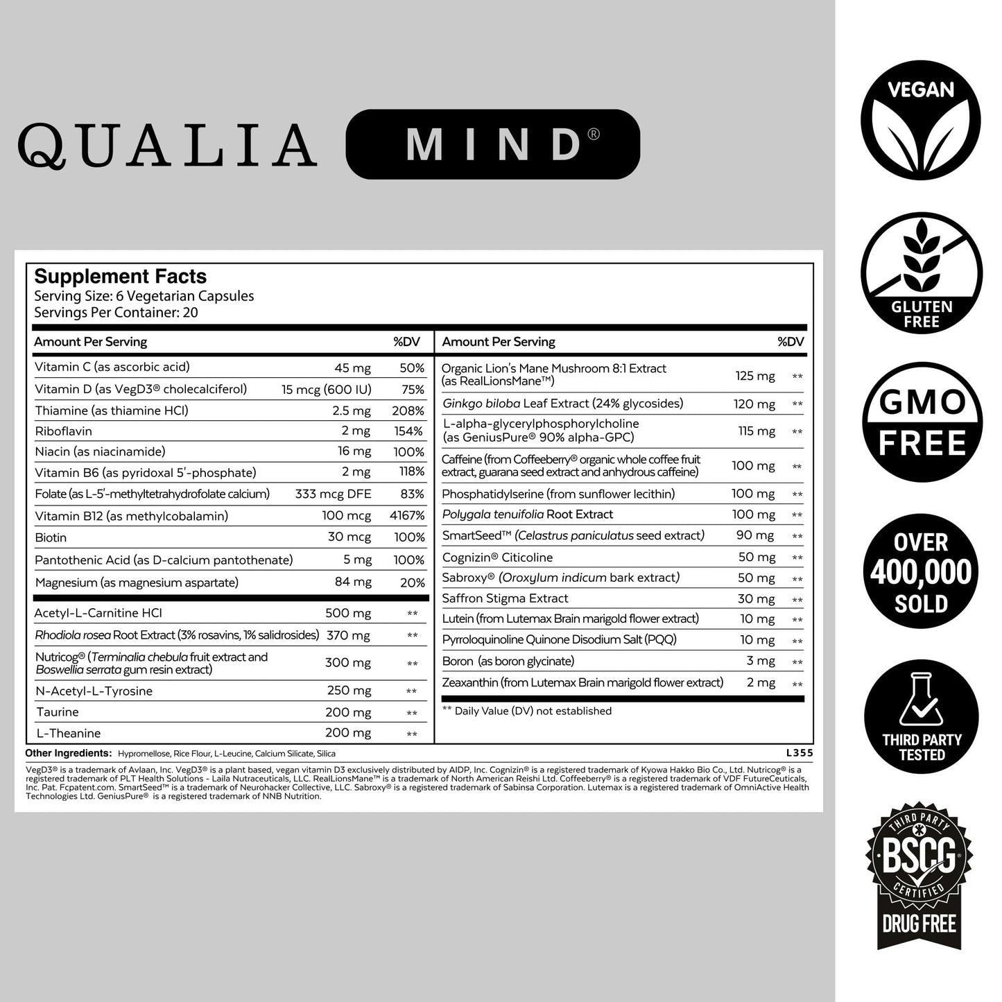 Qualia Mind — Beat Brain Fog | Doctor-Formulated Premium Brain Nourishment | Fuel Focus, Drive & Energy | 32 Ingredients Including Lion’s Mane, Cognizin™️, Ginkgo & More| 2 Week Supply* - Maple Wellness Supplements