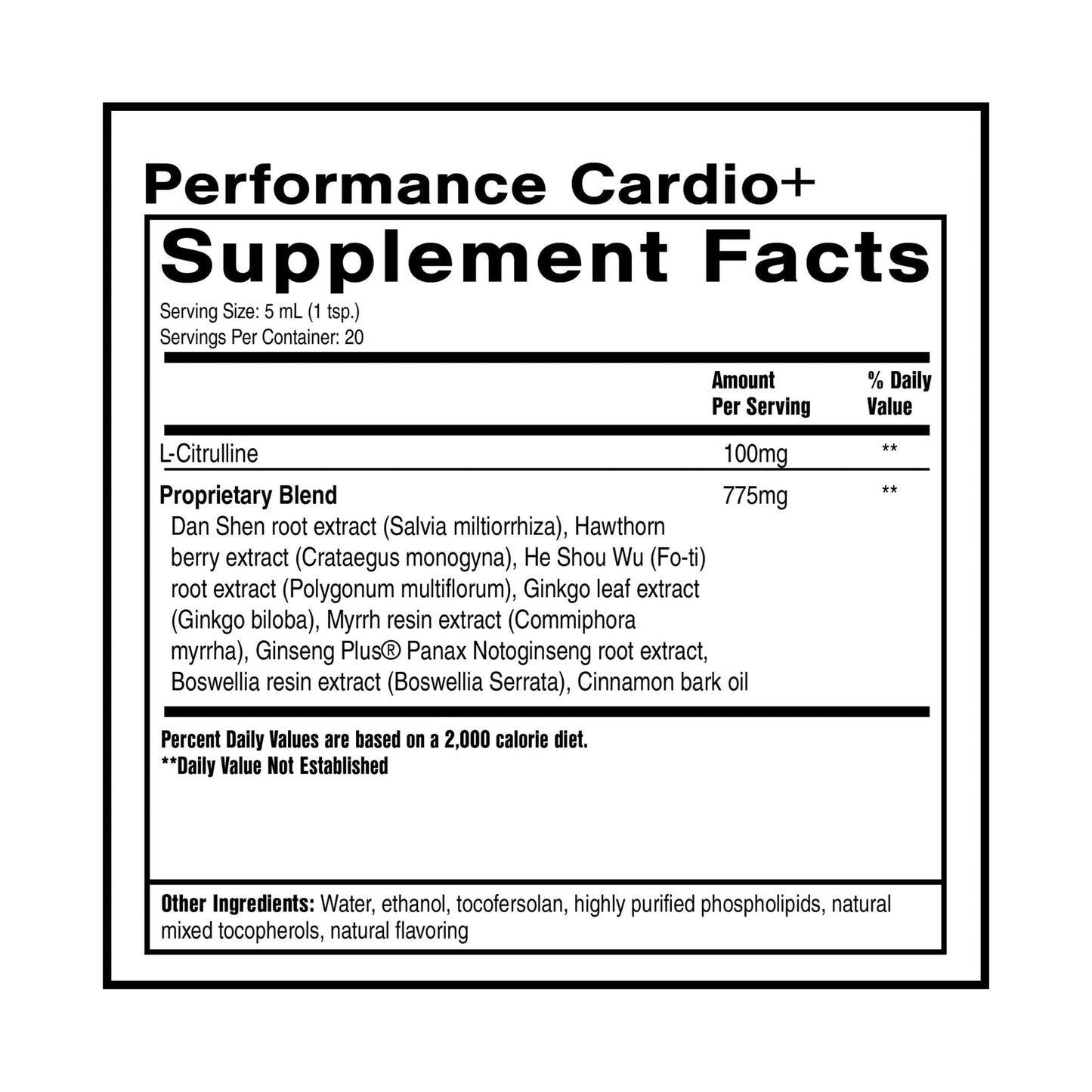 Quicksilver Scientific Performance Cardio+ - Herbal Supplement to Support Blood Circulation & Brain Health - Cardiovascular Supplement with Hawthorn Berry + He Shou Wu + Ginseng Extract (3.38 oz) - Maple Wellness Supplements