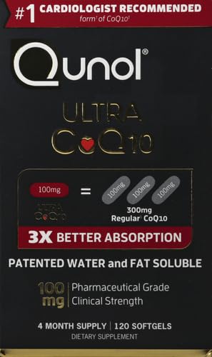 Qunol Ultra CoQ10 100mg, 3x Better Absorption, Patented Water and Fat Soluble Natural Supplement Form of Coenzyme Q10 - Maple Wellness Supplements