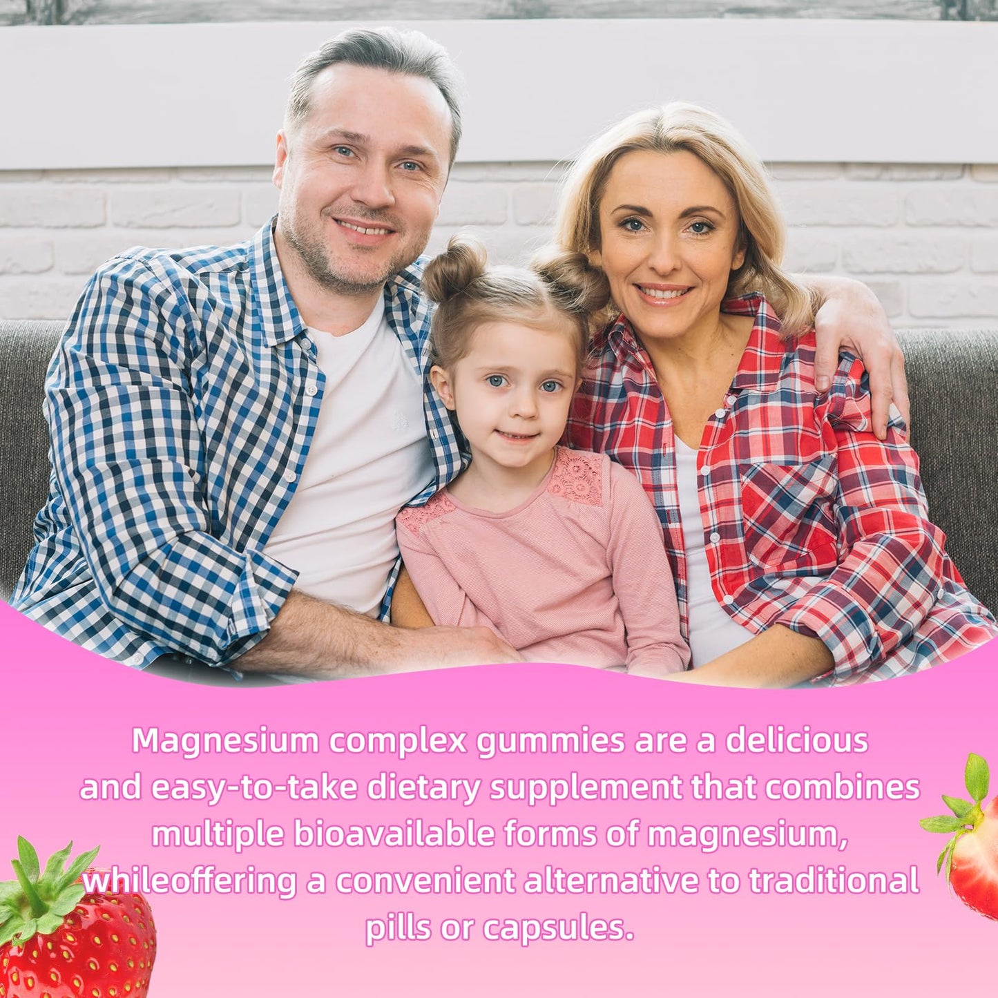 softbear Magnesium Complex Gummies for Women & Men & Kids, 8 in 1 Magnesium Complex Supplement 1000mg-Magnesium Glycinate,Citrate,Malate Supports Calm, Zzz, Muscle Cramp, Strawberry Flavor 120 Count - Maple Wellness Supplements