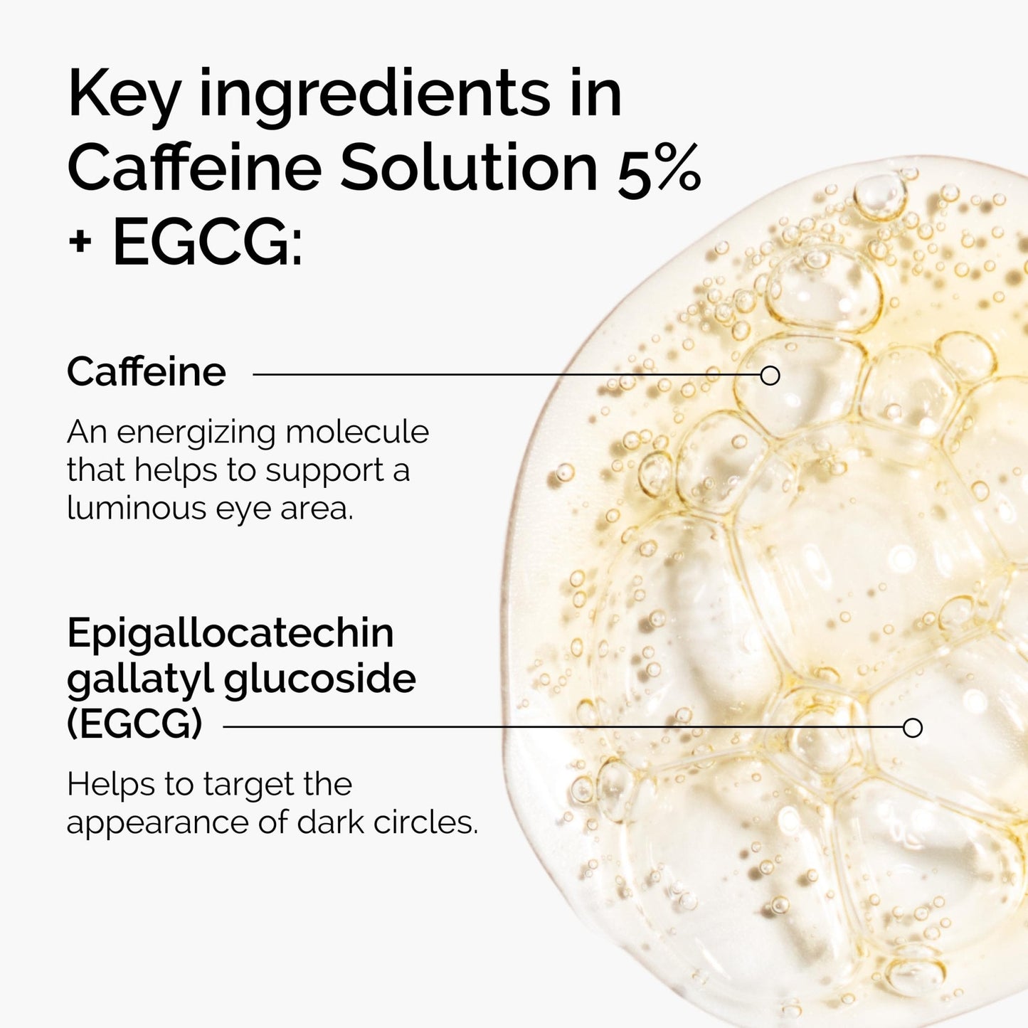 The Ordinary Caffeine Solution 5% + EGCG, Depuffing Eye Serum for Dark Circles and Tired Eyes, 1 Fl Oz - Maple Wellness Supplements
