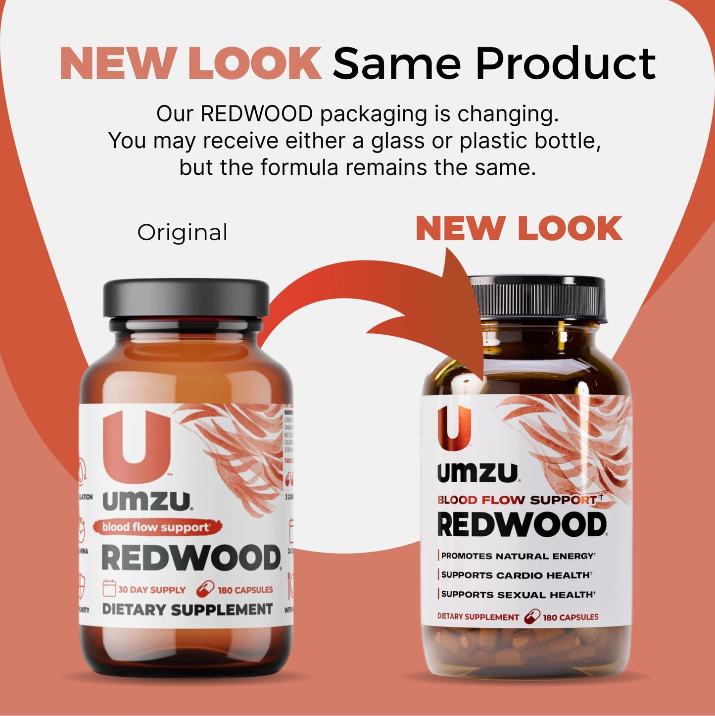 UMZU Redwood Nitric Oxide Booster, (30 Day Supply) – Vitamin C, Garlic & Horse Chestnut – Healthy Circulation & Endurance – Daily Cardiovascular Support Nitric Oxide - Maple Wellness Supplements