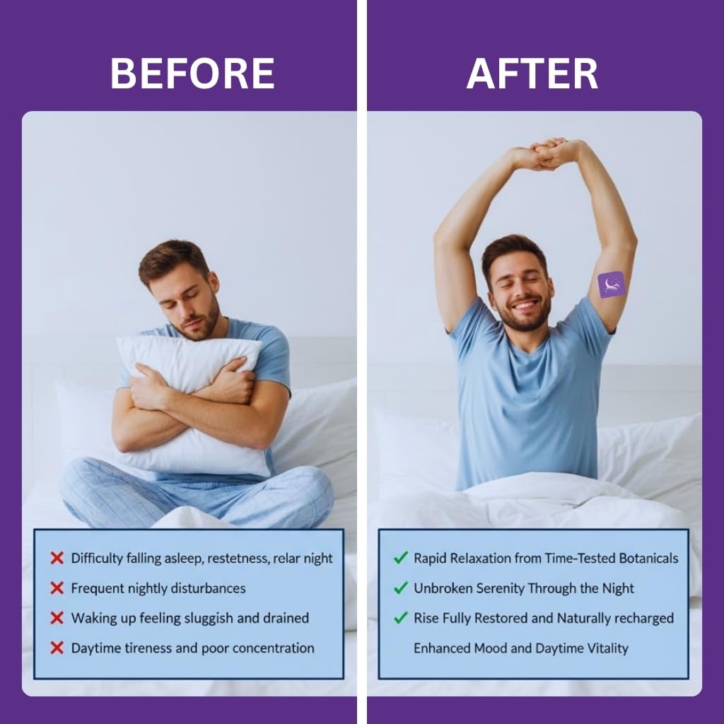 Zovira Sleep Patches for Adults, Melatonin Free with Lavender & Magnesium | Time-Release Transdermal, Aromatherapy Sleep Aid | Non-Habit Forming, Hypoallergenic, All-Night Restorative Sleep | 28 Count - Maple Wellness Supplements