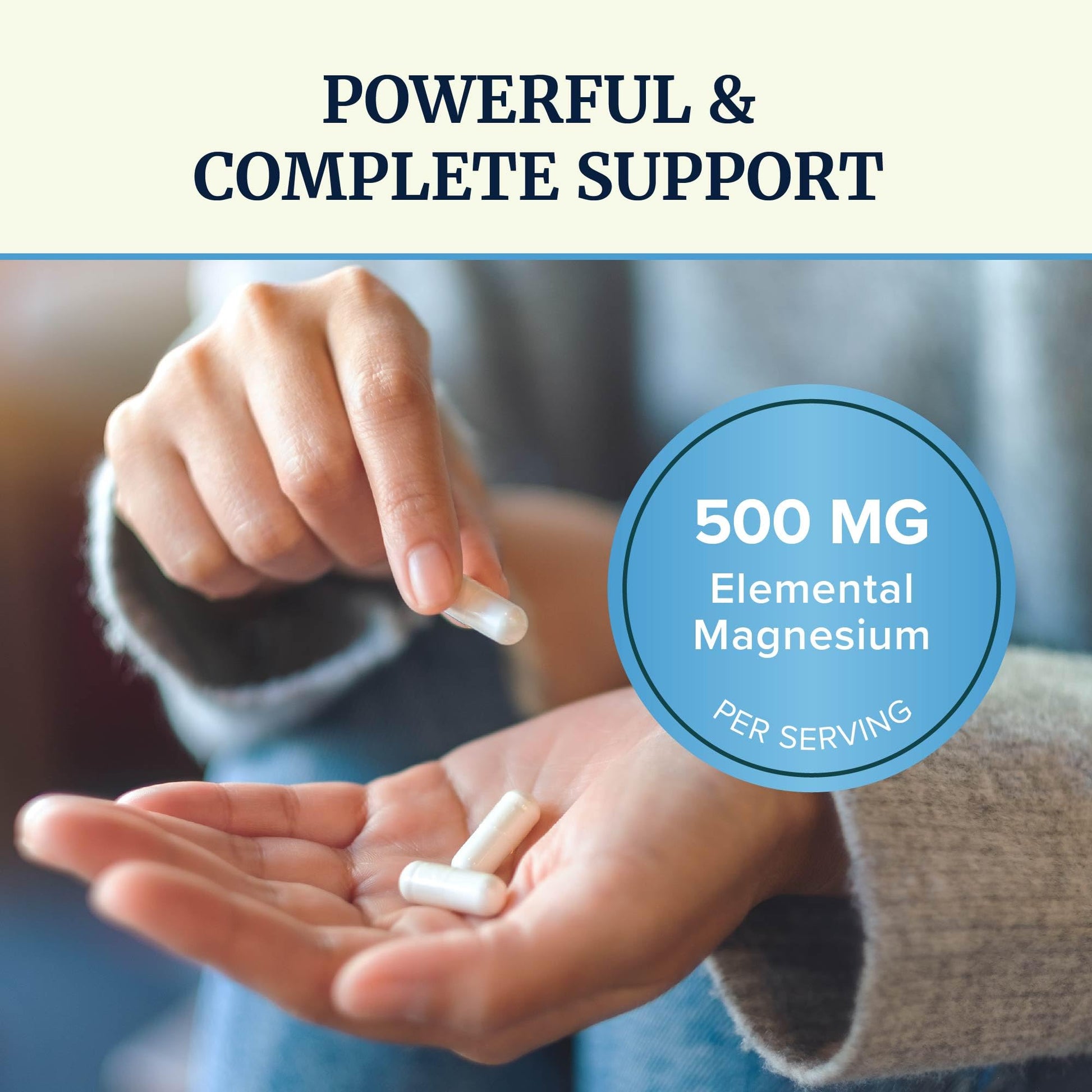 10 in 1 Magnesium Complex Supplement 500MG | Magnesium Citrate, Mag Glycinate, Malate & More | High Absorption Mag Complex with Vitamin B6 | Bone, Muscle & Heart Health Support | Non-GMO | 60 Ct. - Maple Wellness Supplements
