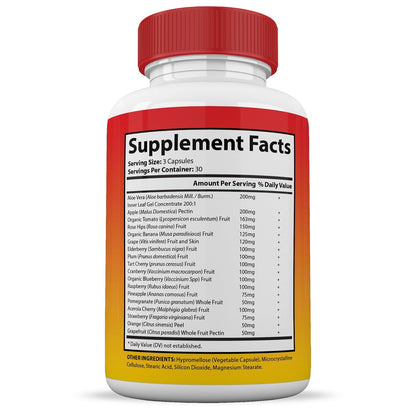 (10 Pack) Vital Fruits and Veggies Supplement Whole Food Red & Green Superfoods Non GMO Vegan Friendly 900 Veggie Capsules 10 Bottles - Maple Wellness Supplements